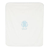 ROBERTO CAVALLI coperta tinta unita con stampa fantasia Bianco/azzurro per Neonato TJT806 BIANCO/AZZURRO ROBERTO CAVALLI
