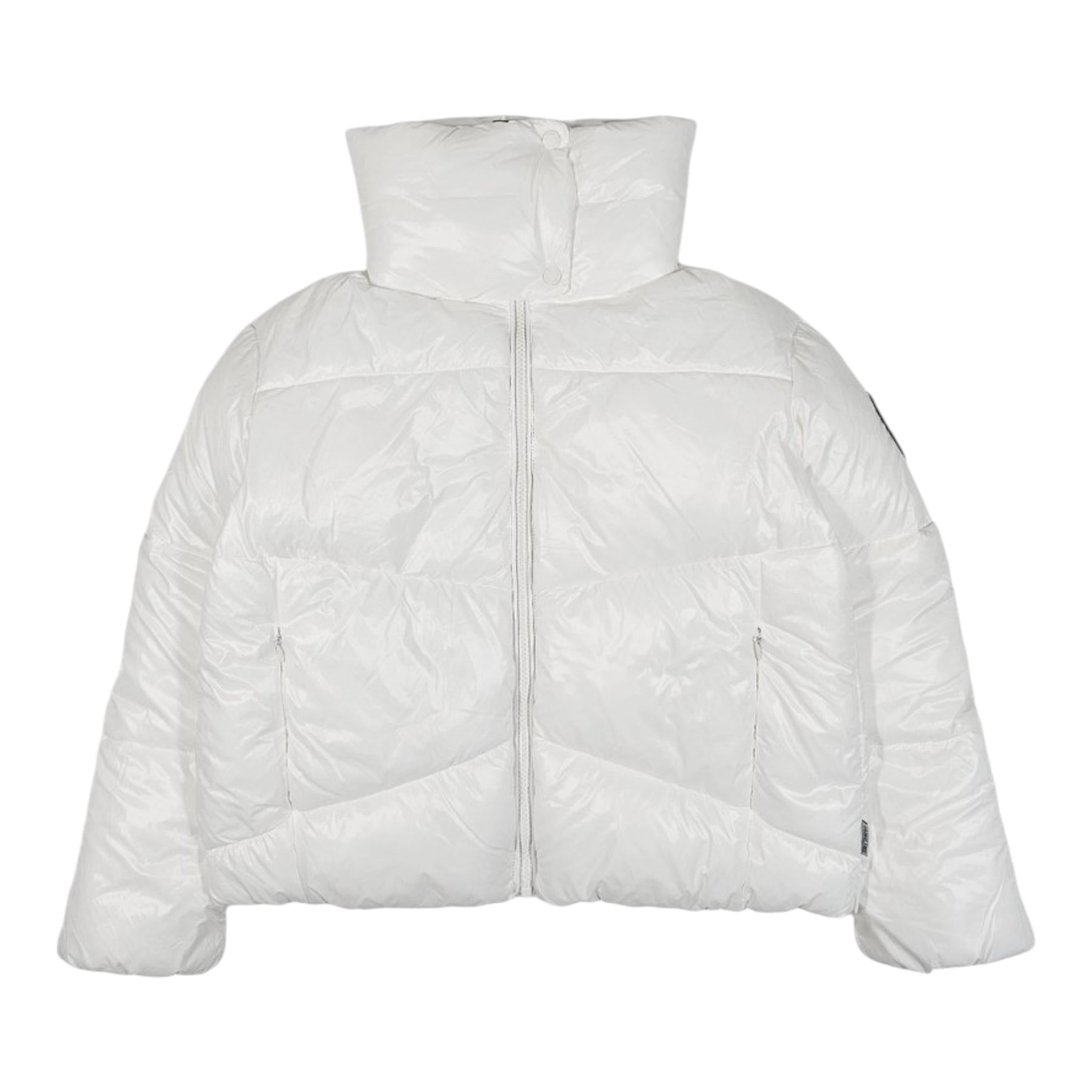 SAVE THE DUCK giubbino tinta unita con colletto Bianco per Bambino J31839G BIANCO SAVE THE DUCK