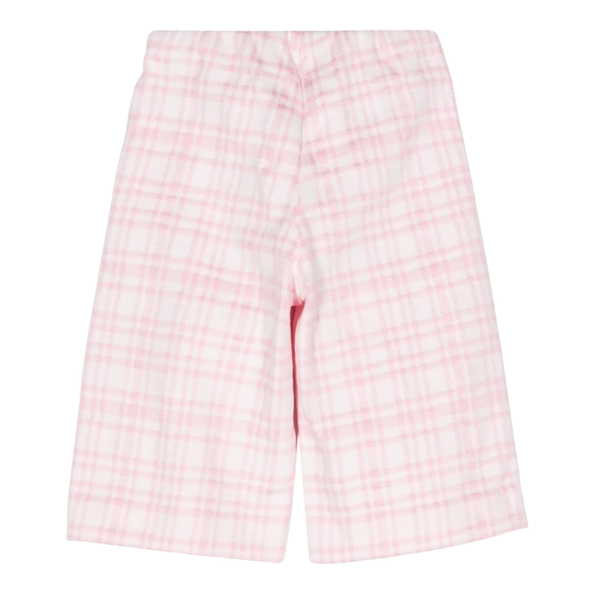 MONNALISA pantalone stampa fantasia modello palazzo Bianco/rosa per Neonata 37D406 BIANCO/ROSA MONNALISA