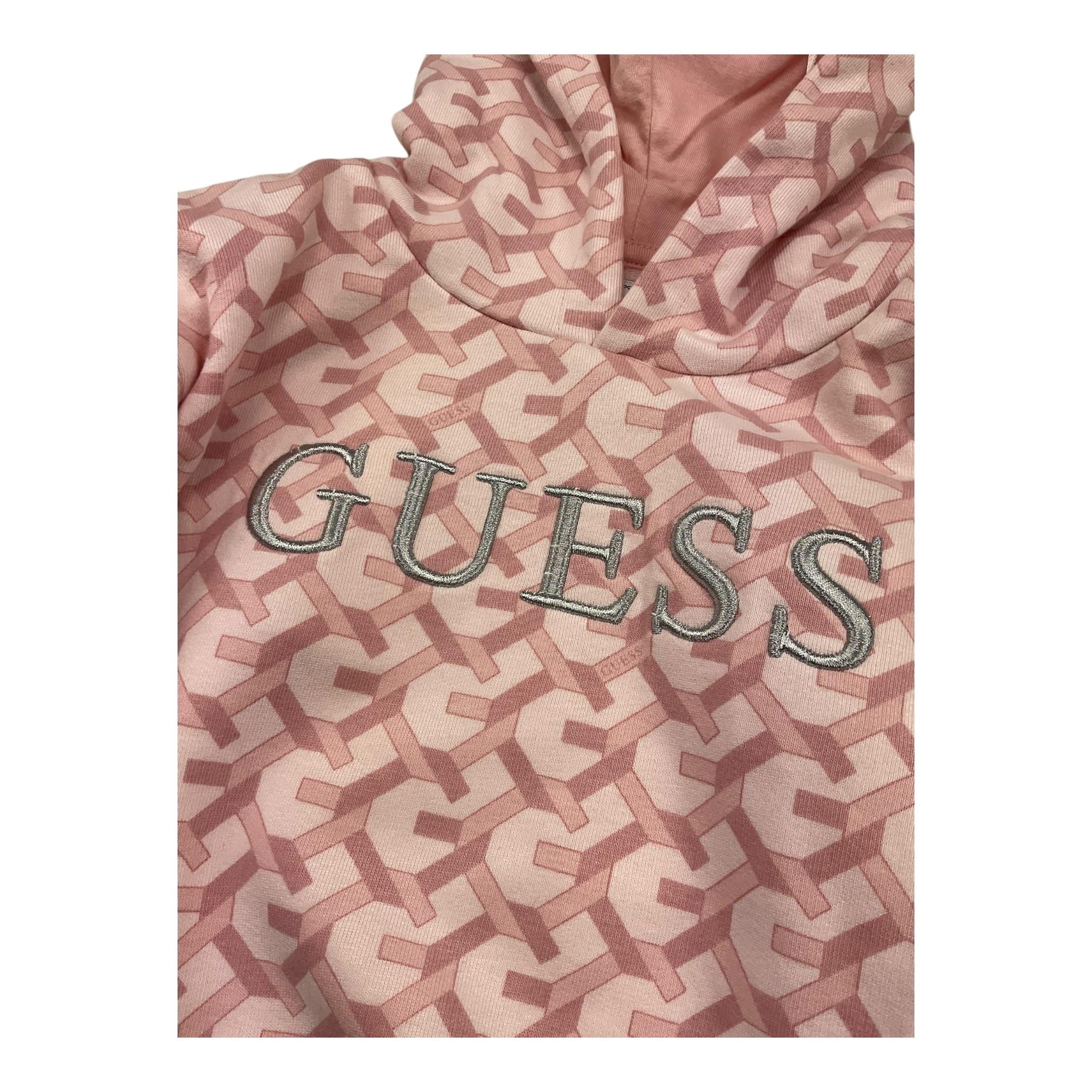 GUESS felpa con cappuccio tinta unita con stampa logo Rosa per Bambina K4BQ06KAD73 ROSA GUESS