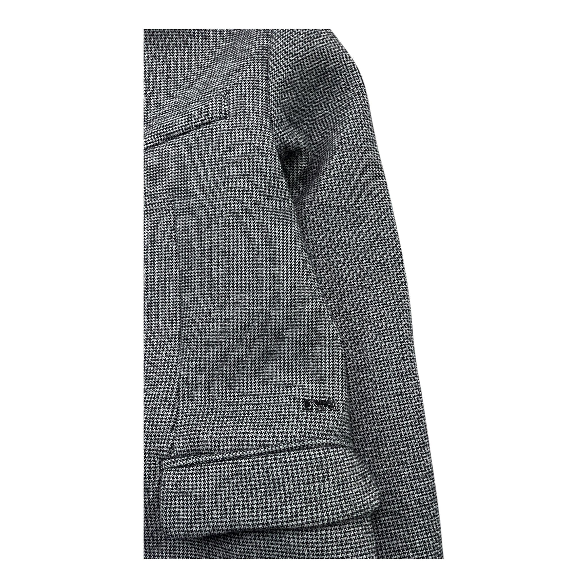 EMPORIO ARMANI cappotto tinta unita con cappuccio microfantasia Grigio per Bambino 6K4GJ4 GRIGIO EMPORIO ARMANI