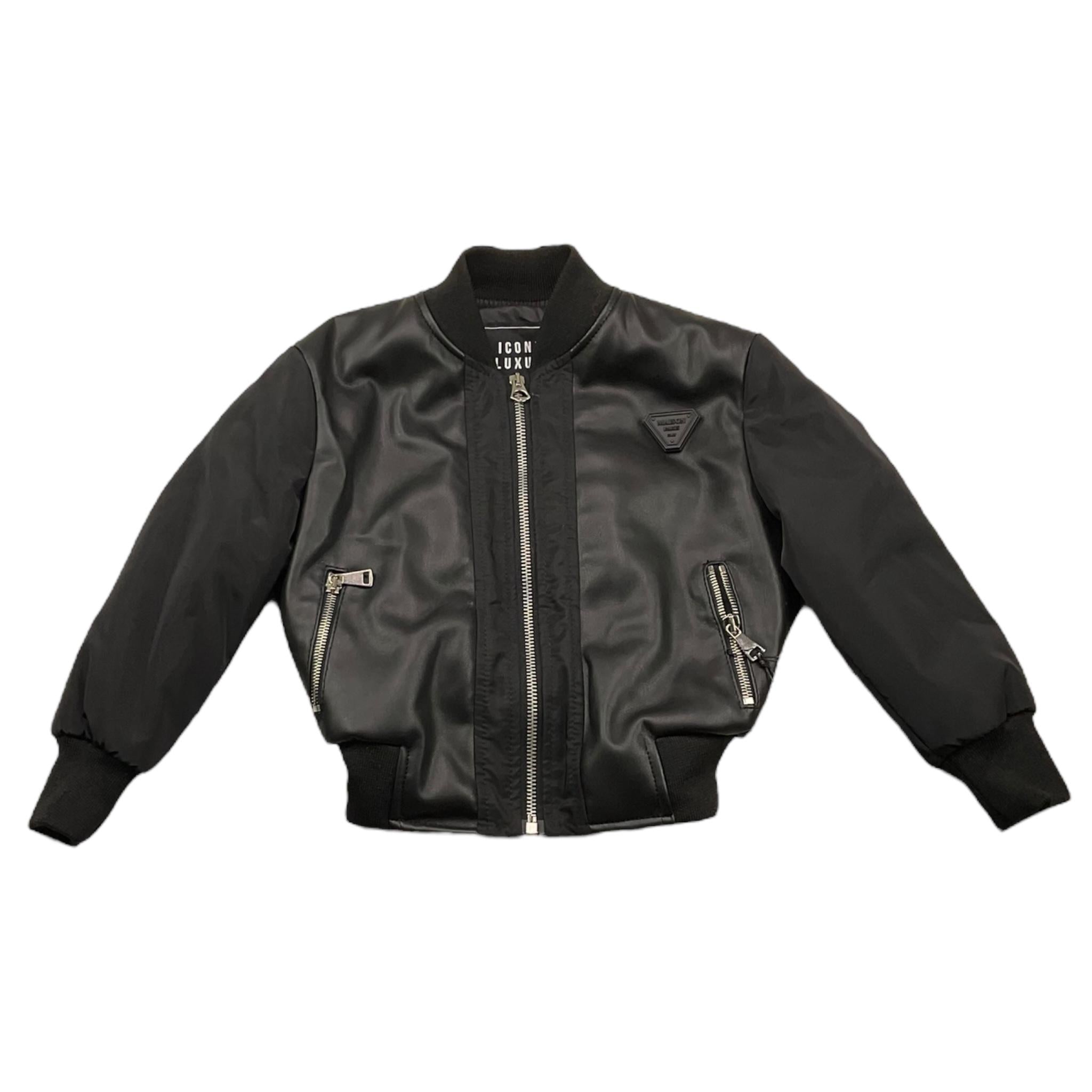 MAISON 9 PARIS giubbino tinta unita con zip Nero per Neonato G80013 NERO MAISON 9 PARIS