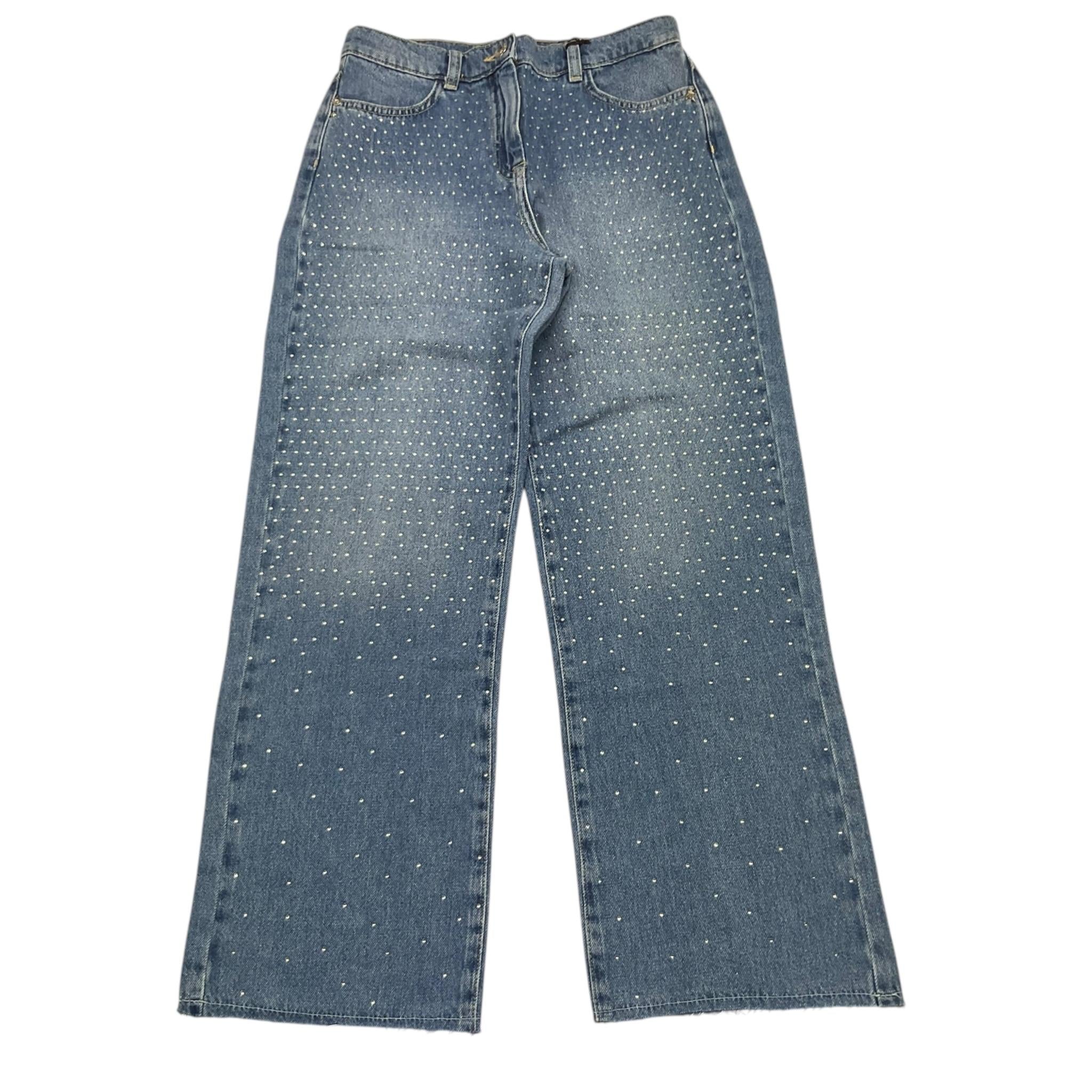 PATRIZIA PEPE jeans tinta unita con applicazioni brillantini Blu per Bambina 7P0352 BLU PATRIZIA PEPE
