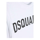 DSQUARED2 shirt girocollo tinta unita cn logo Bianco per Bambino DQ1478 BIANCO DSQUARED2