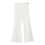 TWINSET pantalone modello a zampa tinta unita con spacchi Bianco per Bambina 242GJ2045 BIANCO TWINSET
