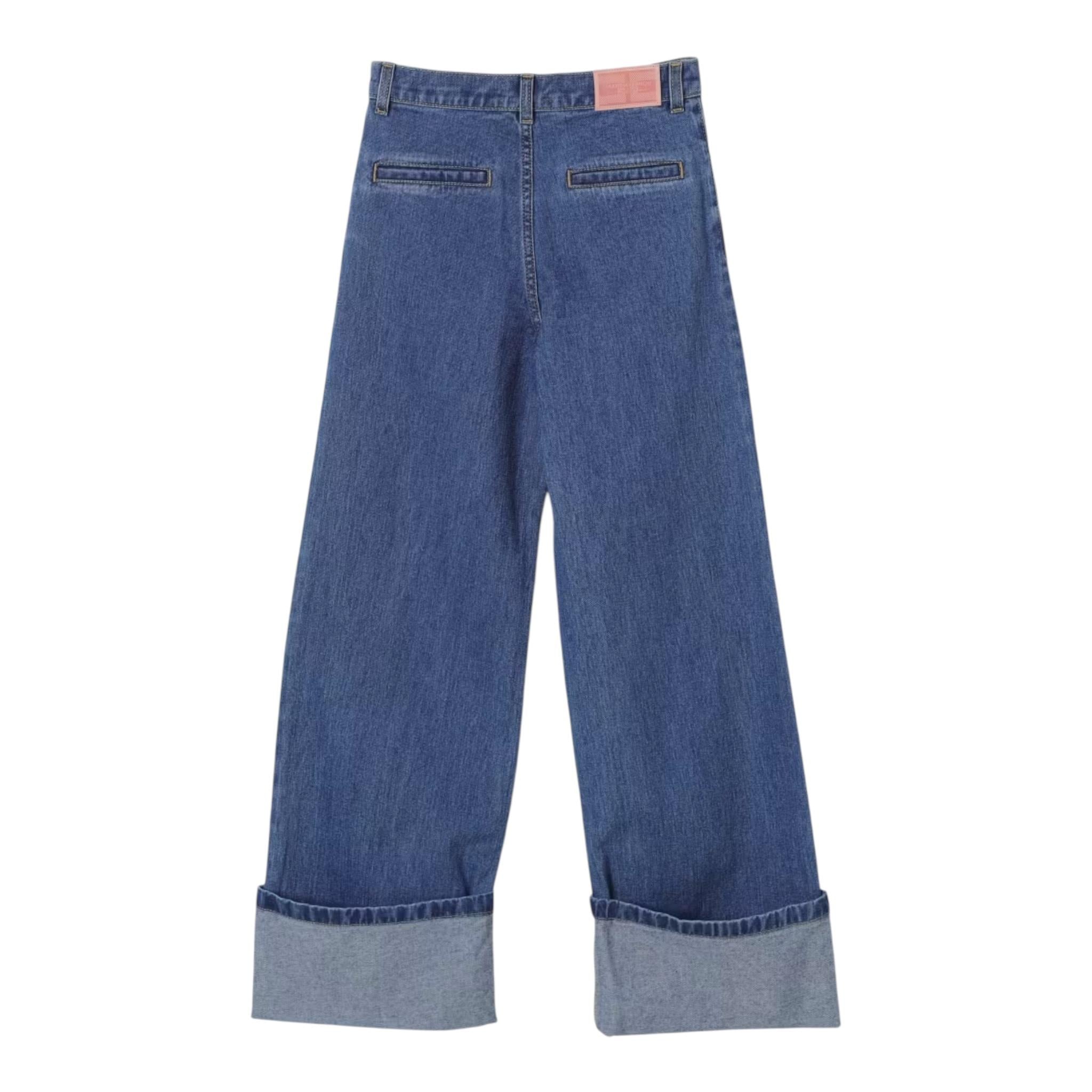 ELISABETTA FRANCHI jeans tinta unita modello a palazzo Blu per Bambina EFPA253X BLU ELISABETTA FRANCHI
