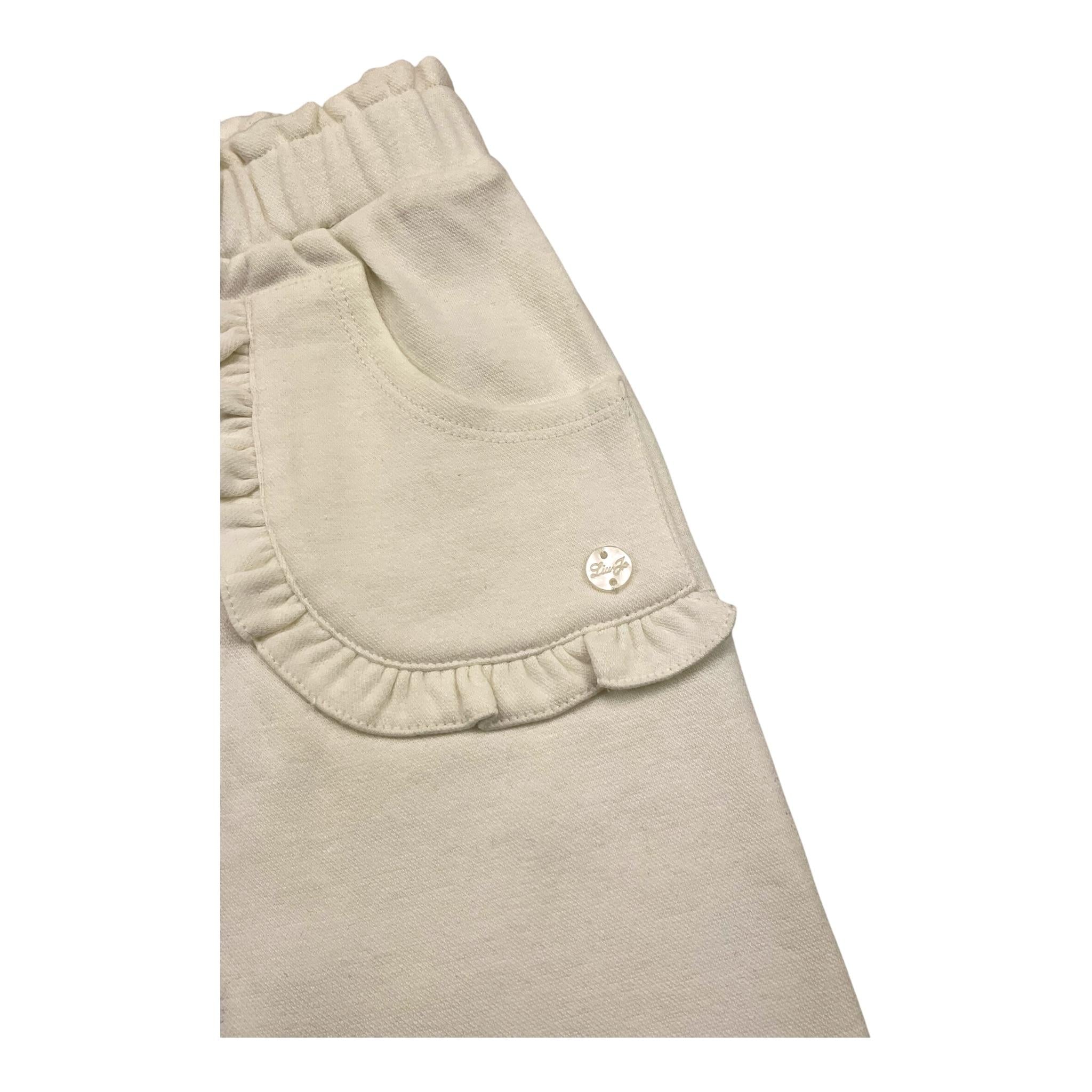 LIU JO pantalone tinta unita con elastico in vita Panna per Neonata JF4061 PANNA LIU JO