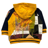 ICEBERG felpa chiusa con cappuccio tinta unita con maniche in contrast Giallo per Neonato MFICE5311BX GIALLO ICEBERG