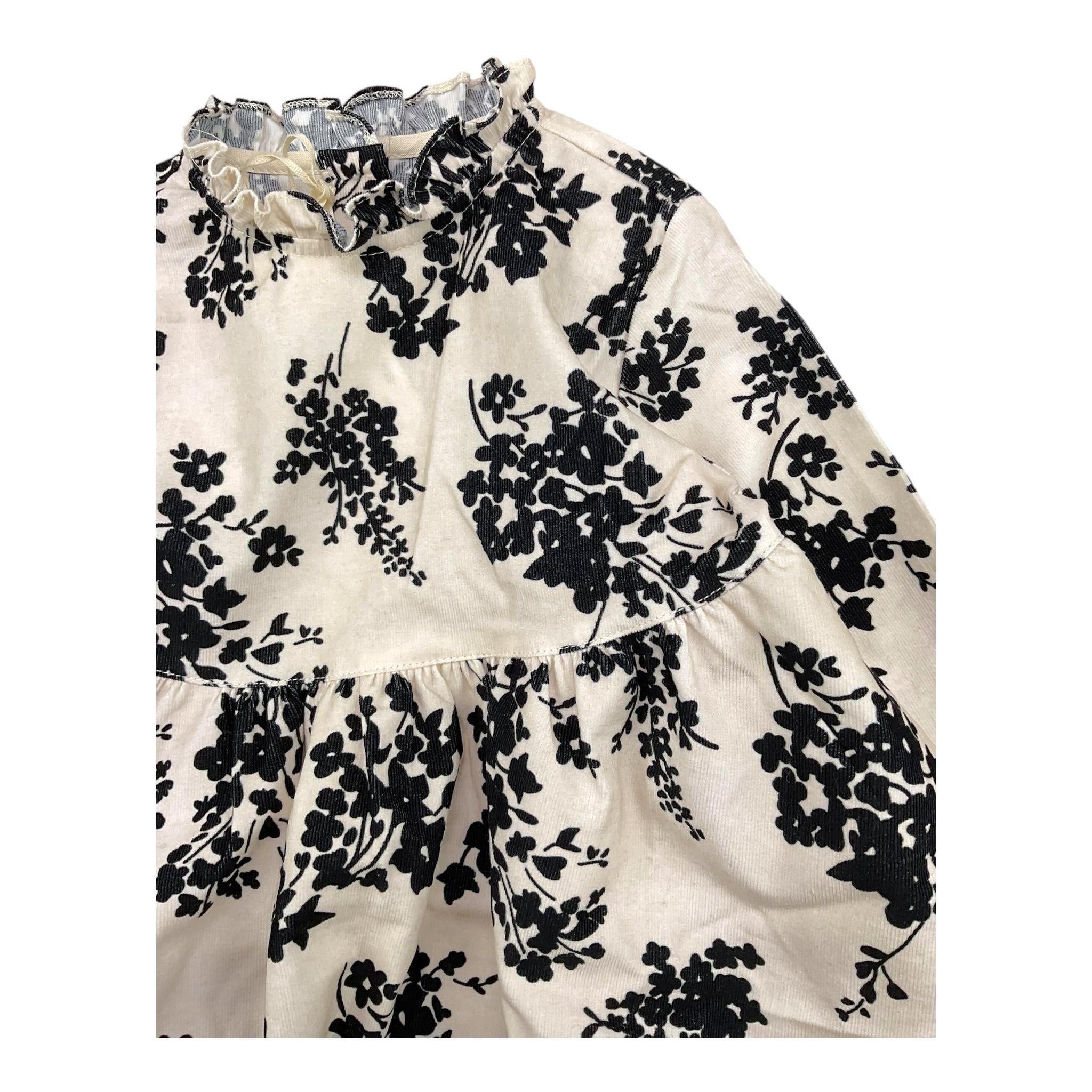 ZHOE & TOBIAH abito tinta unita con stampa fiori Beige per Bambina VFL2 BEIGE ZHOE & TOBIAH