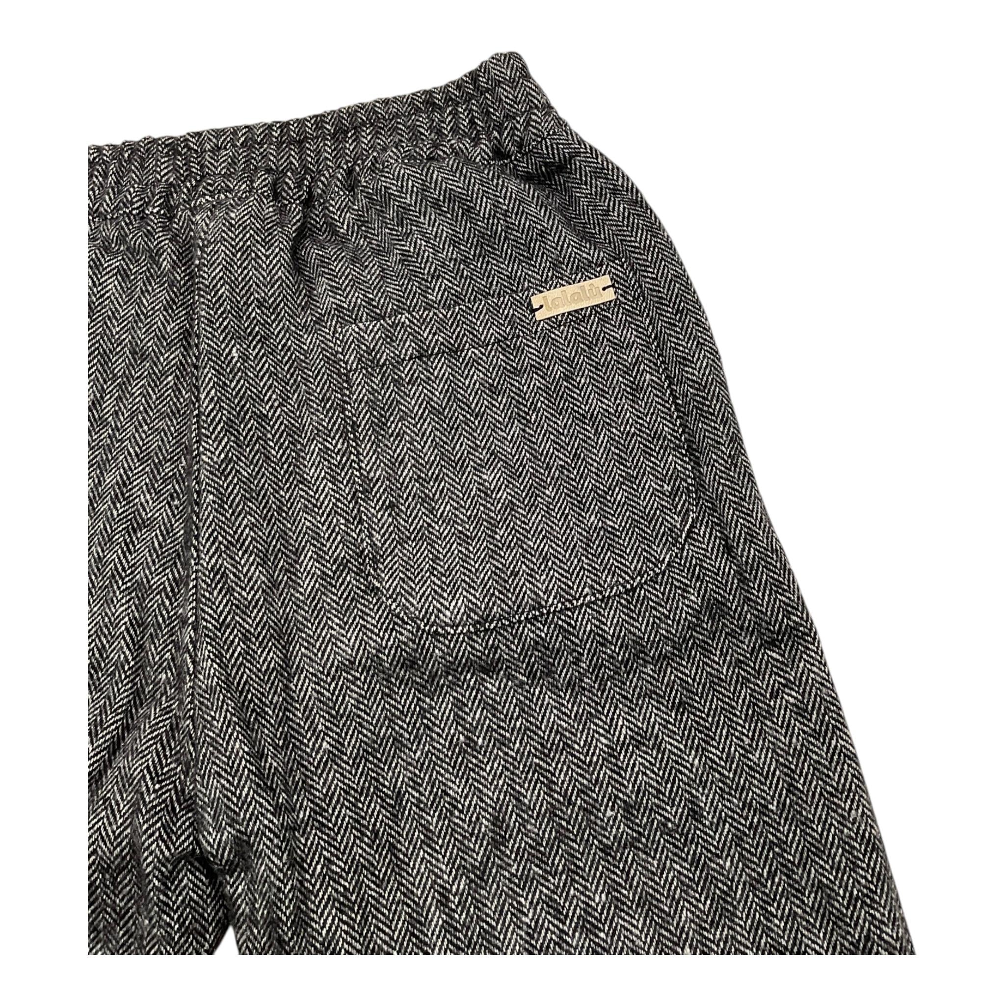 LALALU' pantalone tinta unita cn elastico in vita Grigio per Bambino PTL240NB GRIGIO LALALU'