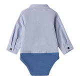 MINI BANDA camicia body manica lunga tinta unita Azzurro per Neonato A602 AZZURRO MINI BANDA