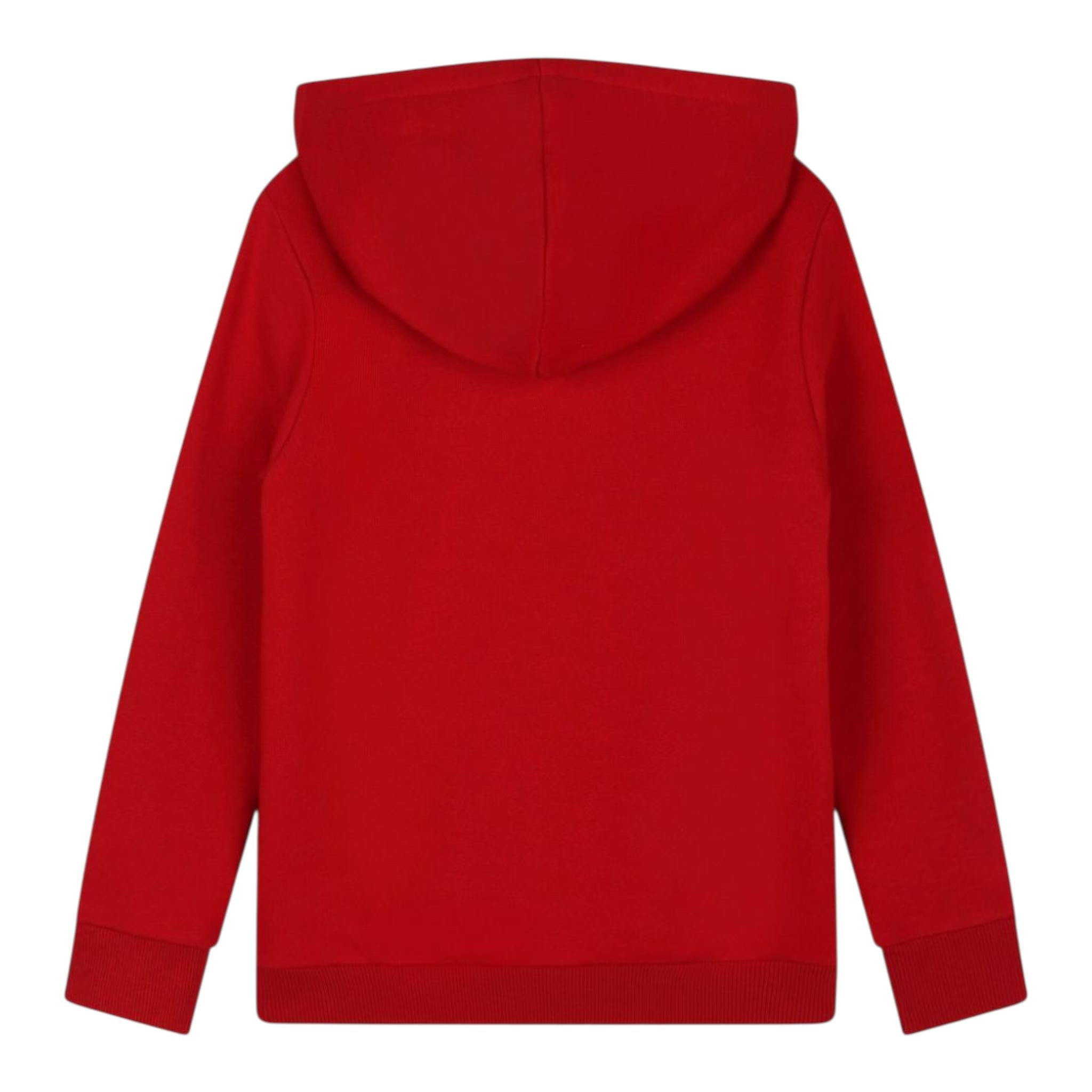 KENZO felpa tinta unita con cappuccio e stampa Rosso per Neonato K60767N ROSSO KENZO