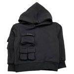 I'M BRIAN felpa chiusa con cappuccio tinta unita Nero per Neonato F3125JN NERO I'M BRIAN