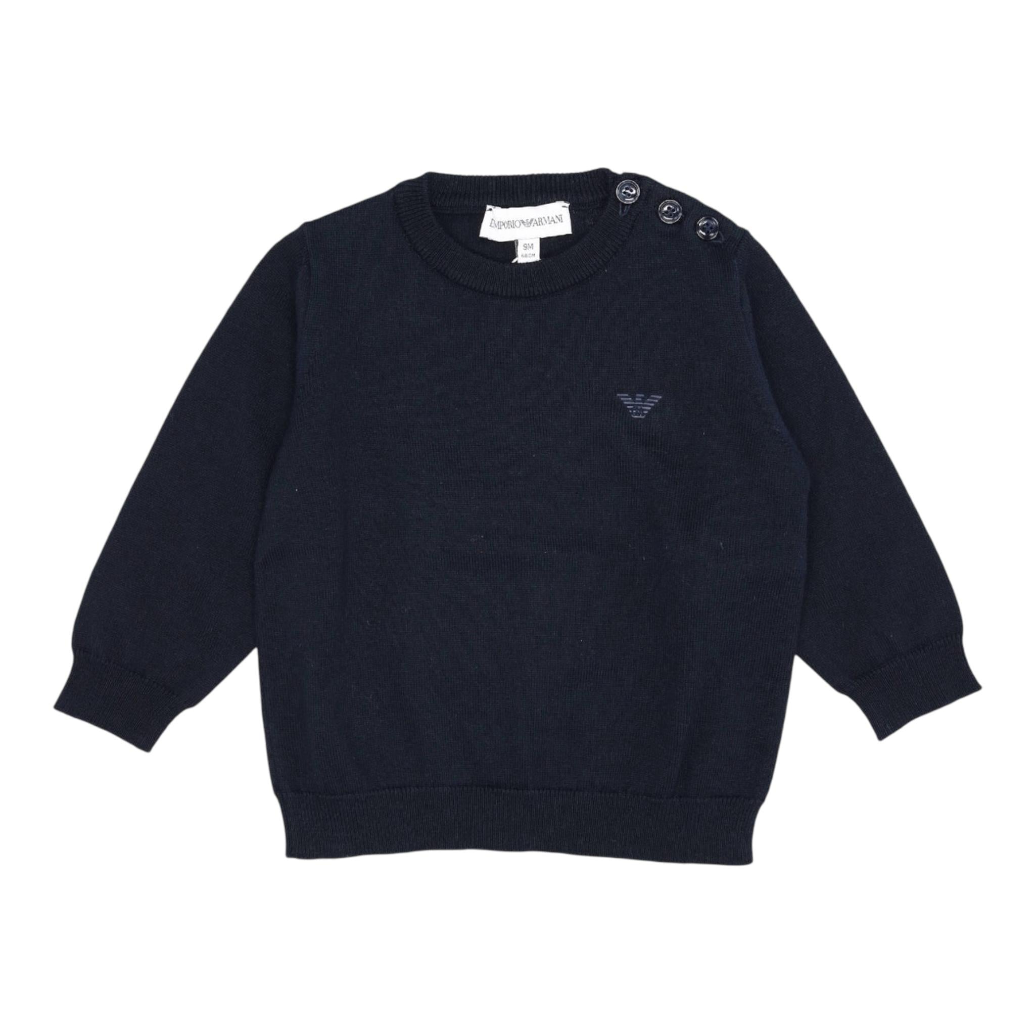 EMPORIO ARMANI maglia tinta unita girocollo Blu per Bambino 8NHM92 BLU EMPORIO ARMANI