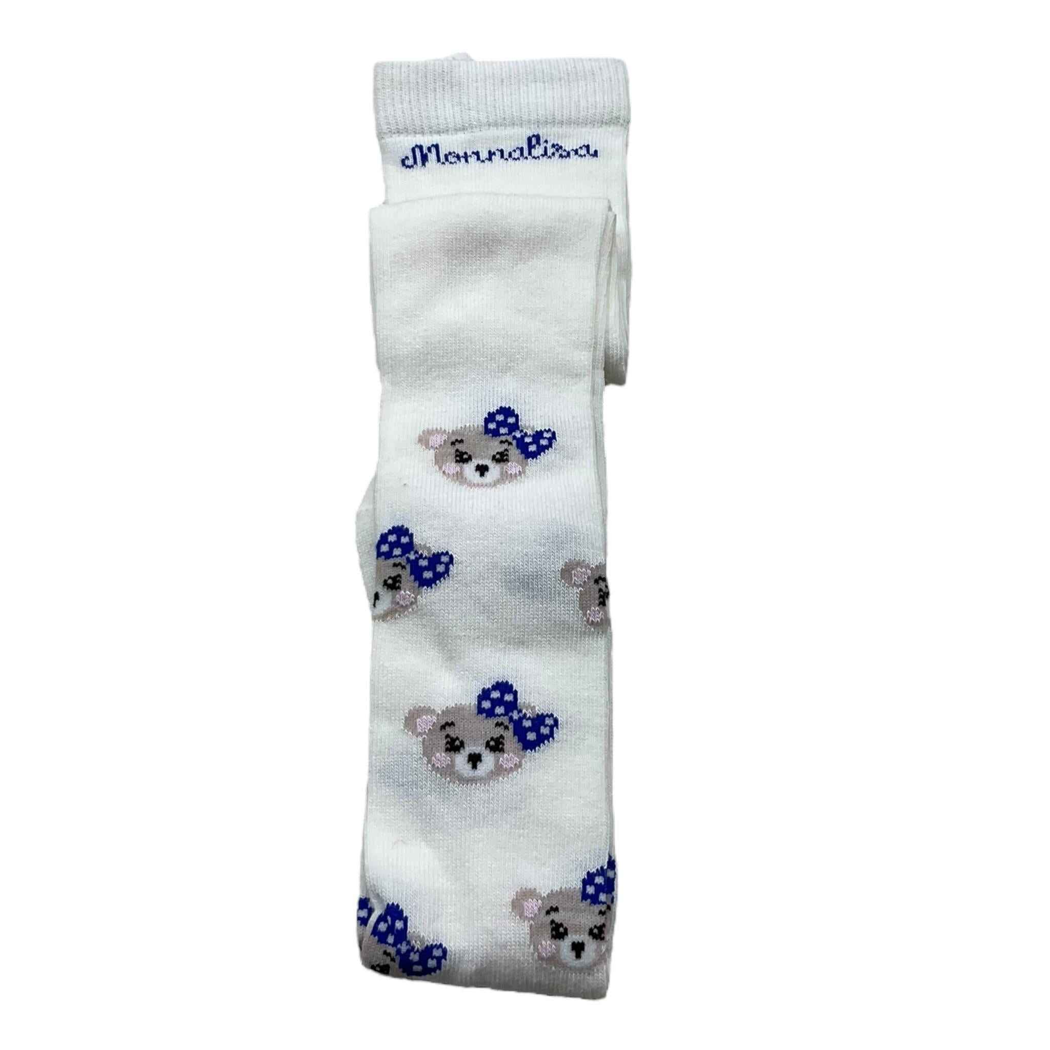 MONNALISA calze tinta unita con stampa Panna per Bambina 39D009JX PANNA MONNALISA