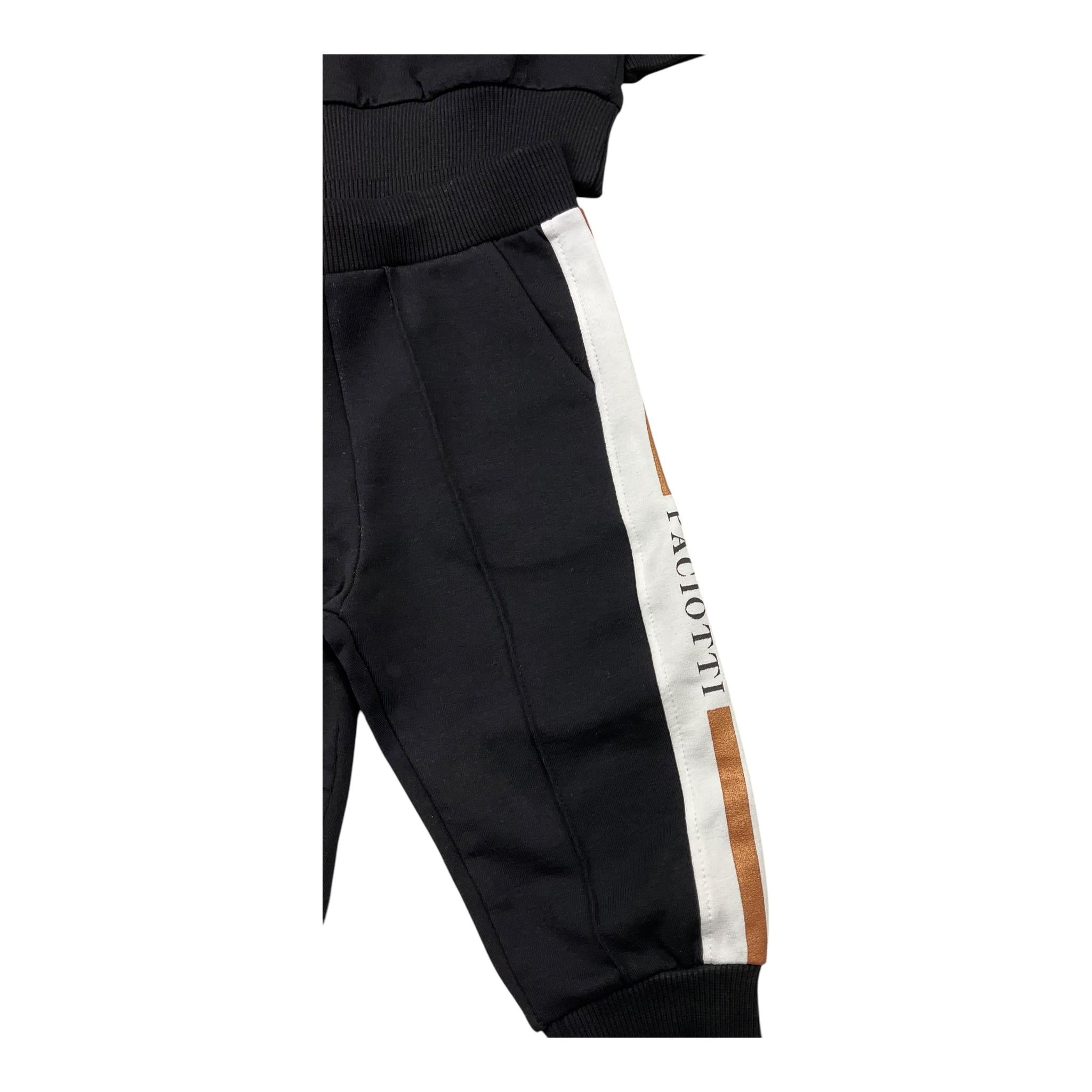 CESARE PACIOTTI completo 2 pezzi felpa-pantalone tinta unita Nero per Neonato COMP5311B NERO CESARE PACIOTTI