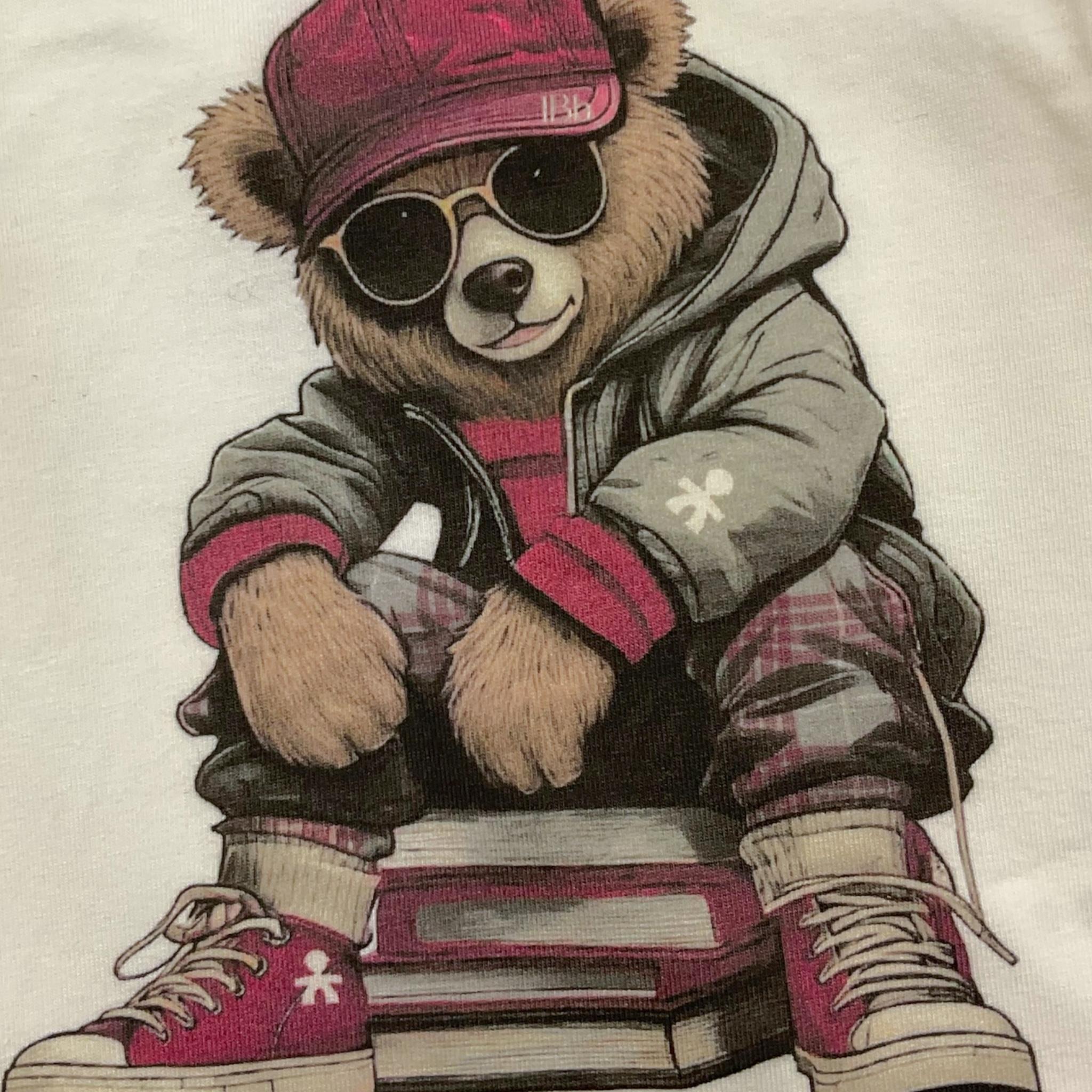 LE BEBE' shirt girocollo tinta unita con stampa Bianco per Neonato LBB5156 BIANCO LE BEBE'