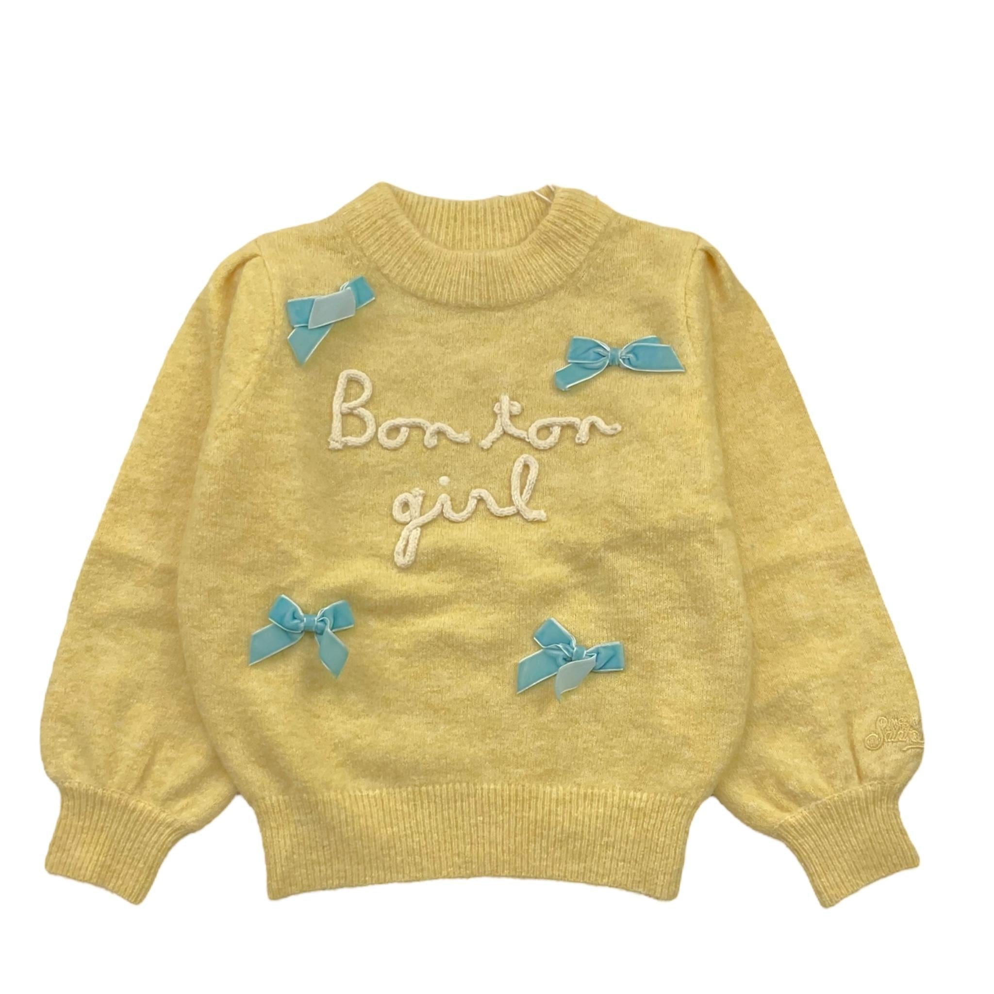 SAINT BARTH maglia girocollo tinta unita con applicazioni Giallo per Bambina BLLOOM GIALLO SAINT BARTH