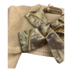 LA STUPENDERIA coprispalle tinta uita con fiocco Panna per Neonata VCSC02500 PANNA LA STUPENDERIA