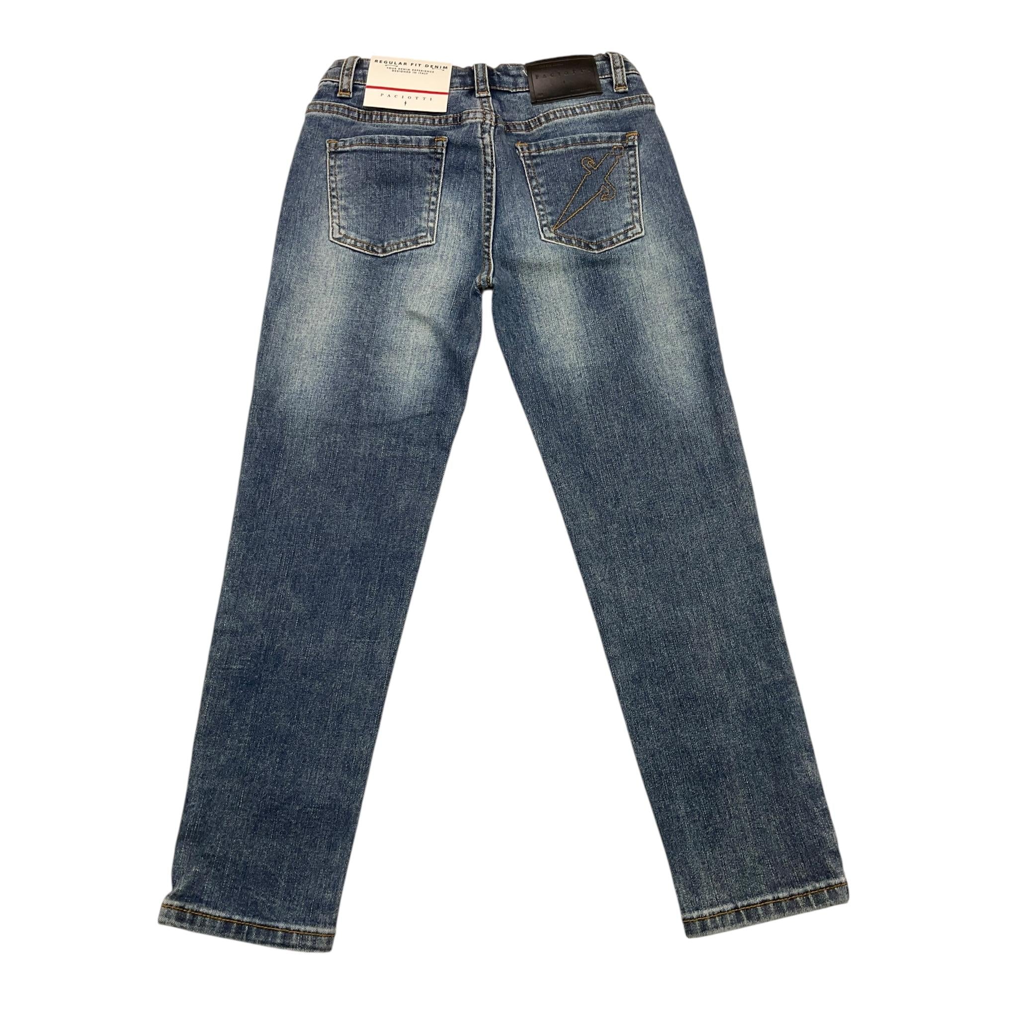 CESARE PACIOTTI jeans tinta unita con girovita regolabile Azzurro per Bambino PTP5366J AZZURRO CESARE PACIOTTI