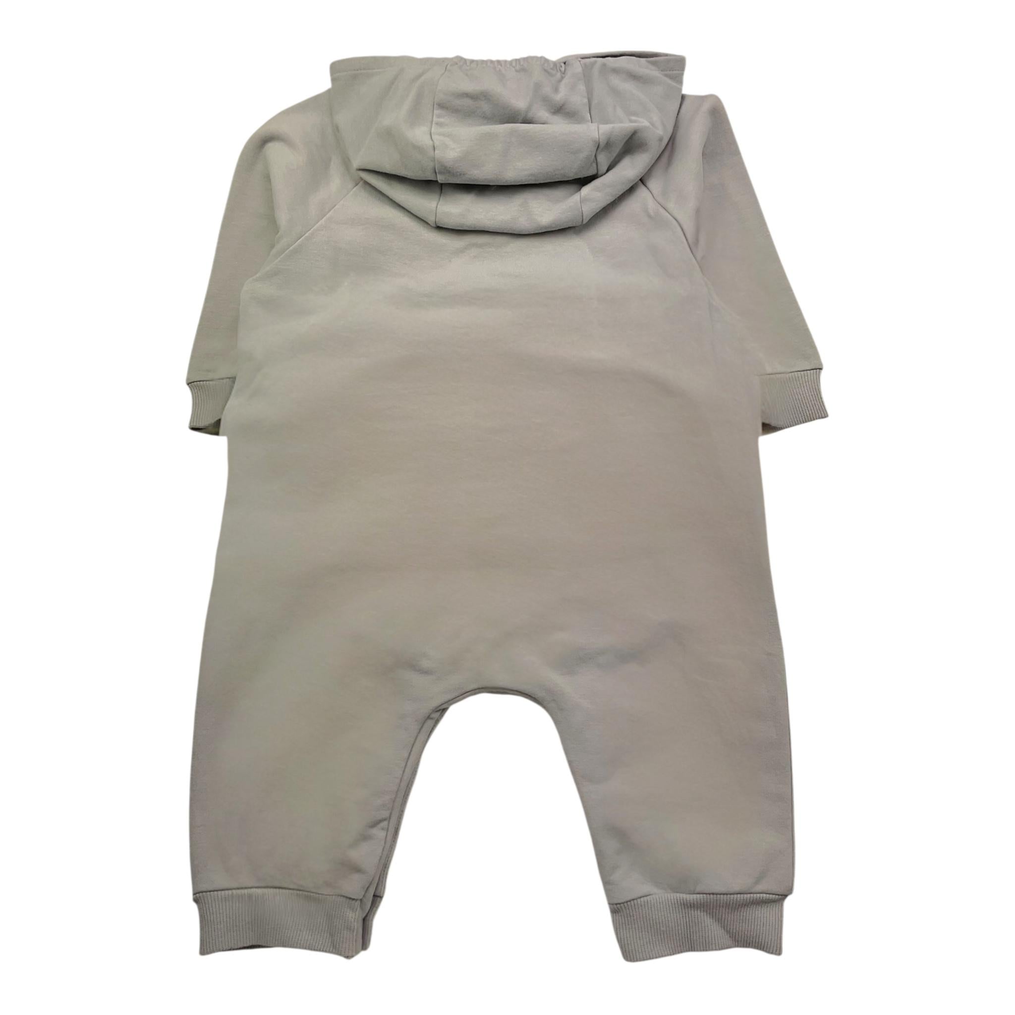 TEDDY E MINOU tutina tinta unita con cappuccio Grigio per Neonato I24TU042M7015 GRIGIO TEDDY E MINOU