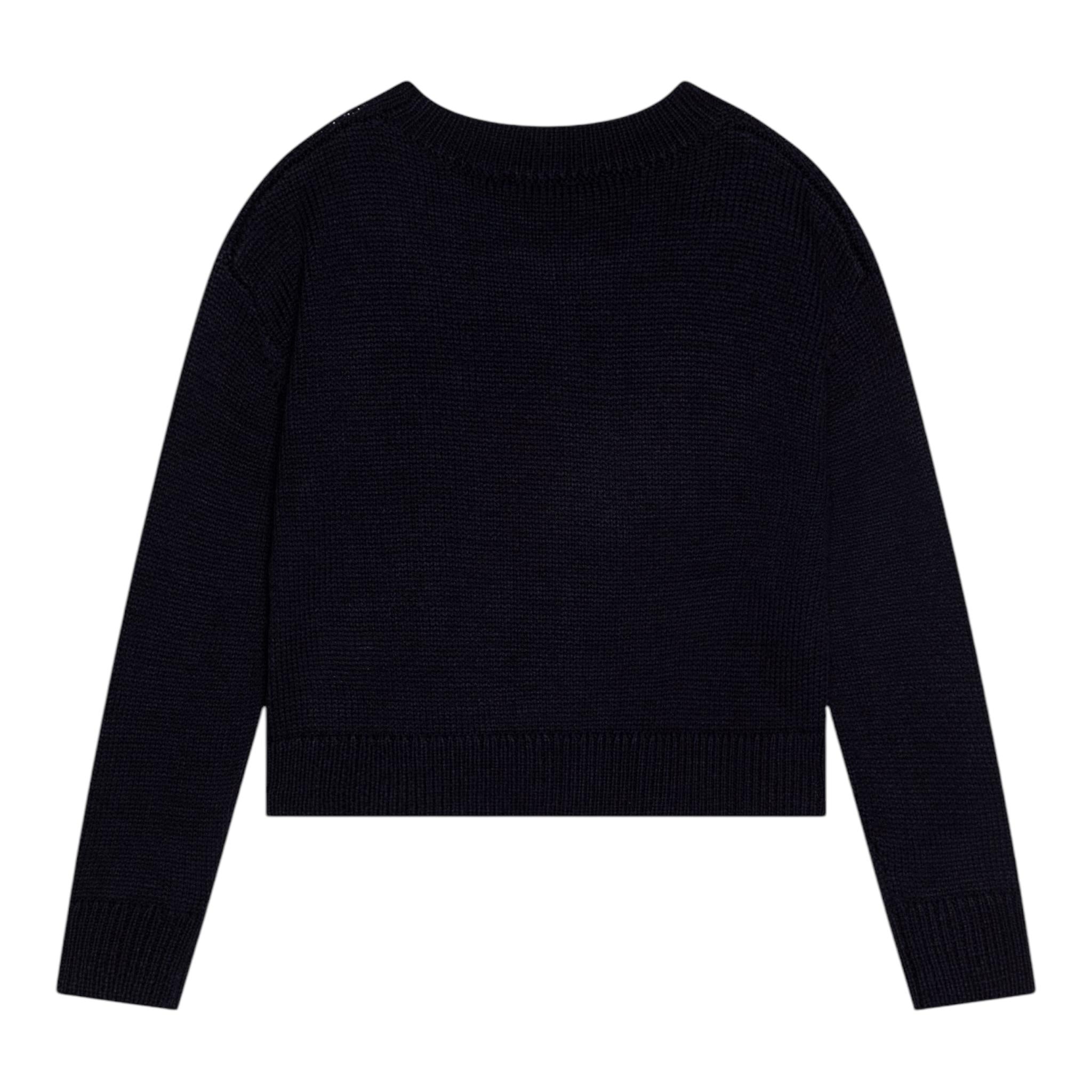 MAX&Co. maglia girocollo tinta unita con ricami Blu per Bambina MX0077 BLU MAX&Co.