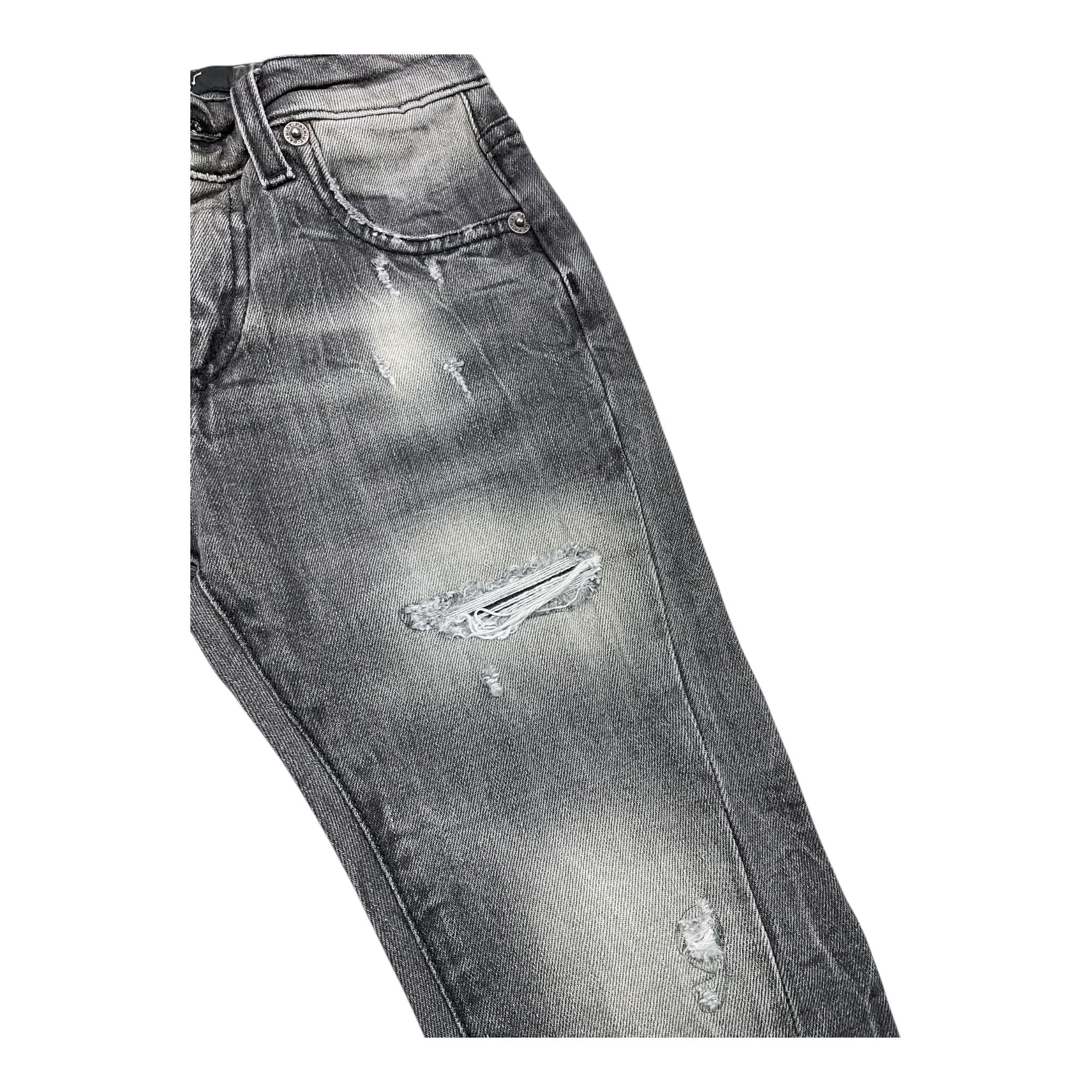 PATRIOT jeans tinta unita con strappi Nero per Bambino PB4F2WPBK12 NERO PATRIOT