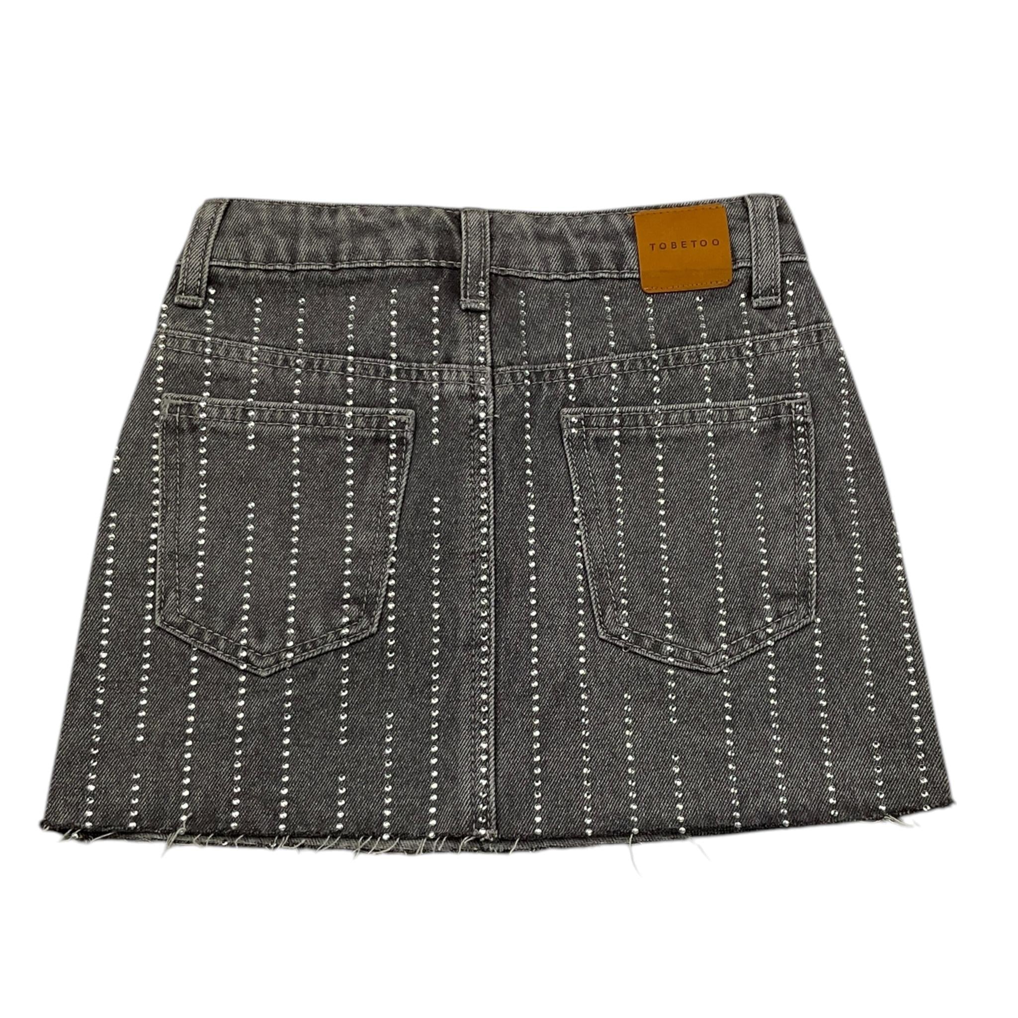 TO be too gonna in denim tinta unita con brillantini Grigio per Bambina TFBF24G632 GRIGIO TO be too