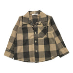 M+E' camicia bicolore fantasia a quadri Beige per Neonato UEM0171 BEIGE M+E'