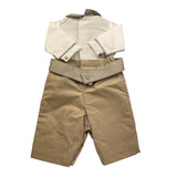 LA STUPENDERIA tutina manica lunga bicolore Bianco/beige per Neonato CBPG57 BIANCO/BEIGE LA STUPENDERIA