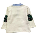 LE BEBE' polo manica lunga tinta unita con colletto in contrasto Bianco per Neonato LBB5179 BIANCO LE BEBE'