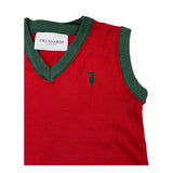 TRUSSARDI gilet tinta unita scollo a v  Rosso per Bambino TBA2500GL ROSSO TRUSSARDI