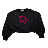 DIXIE felpa chiusa girocollo tinta unita con stampa  Nero per Bambina LB19040G67 NERO DIXIE