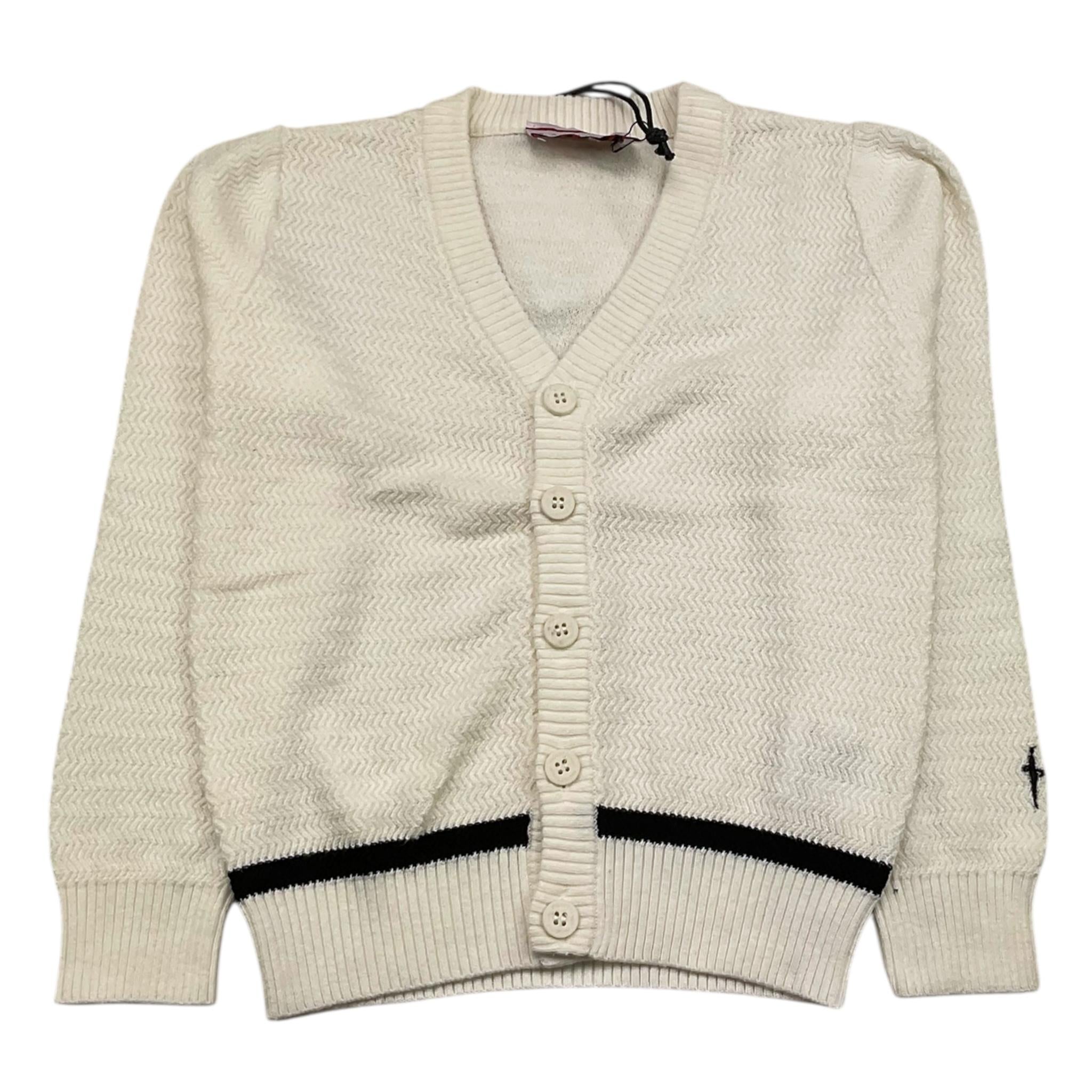 CESARE PACIOTTI cardigan tinta unita scollo a v Panna per Bambino MGP5358B PANNA CESARE PACIOTTI