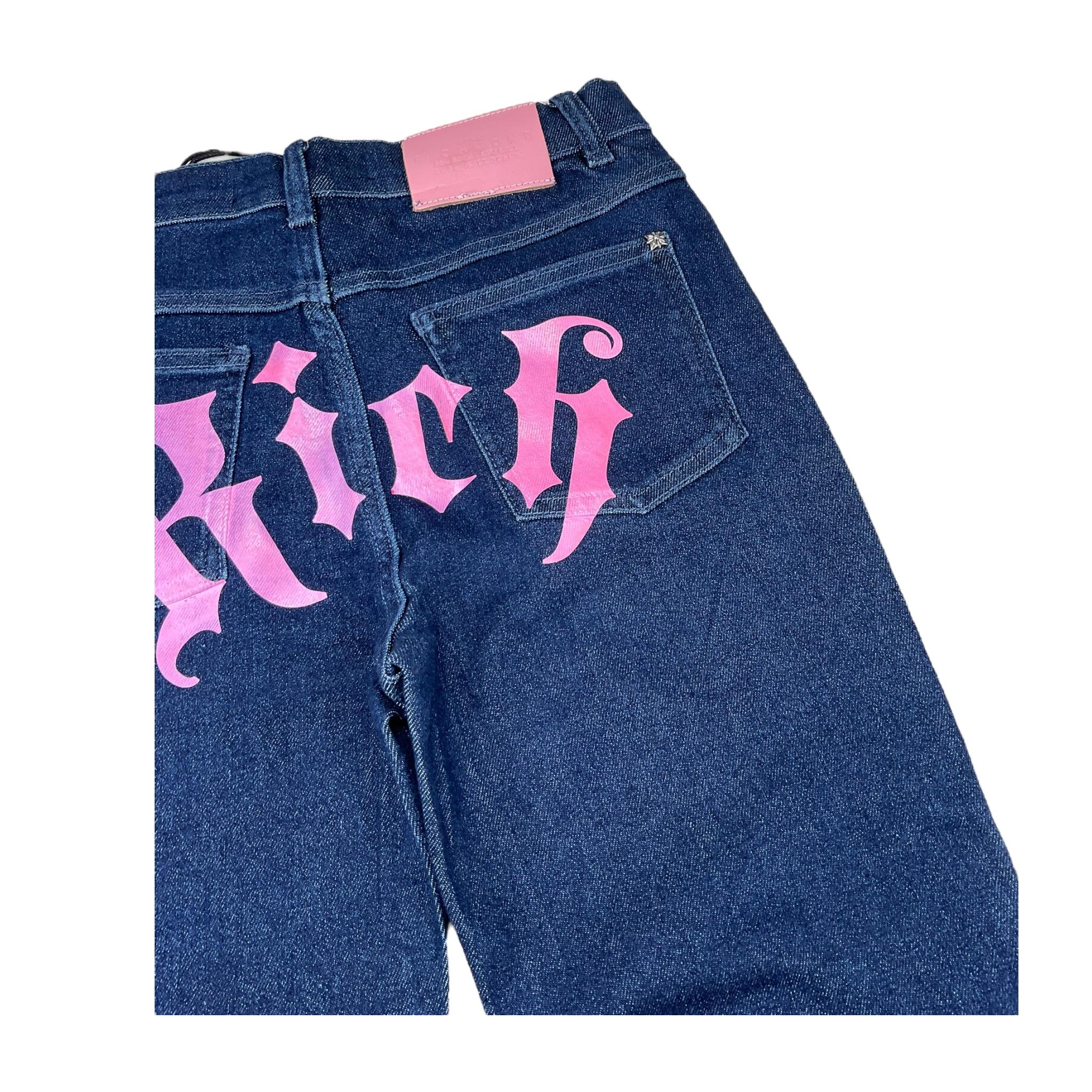 JOHN RICHMOND jeans tinta unita con stampa logo posteriore Blu per Bambina RGA24130JEX BLU JOHN RICHMOND