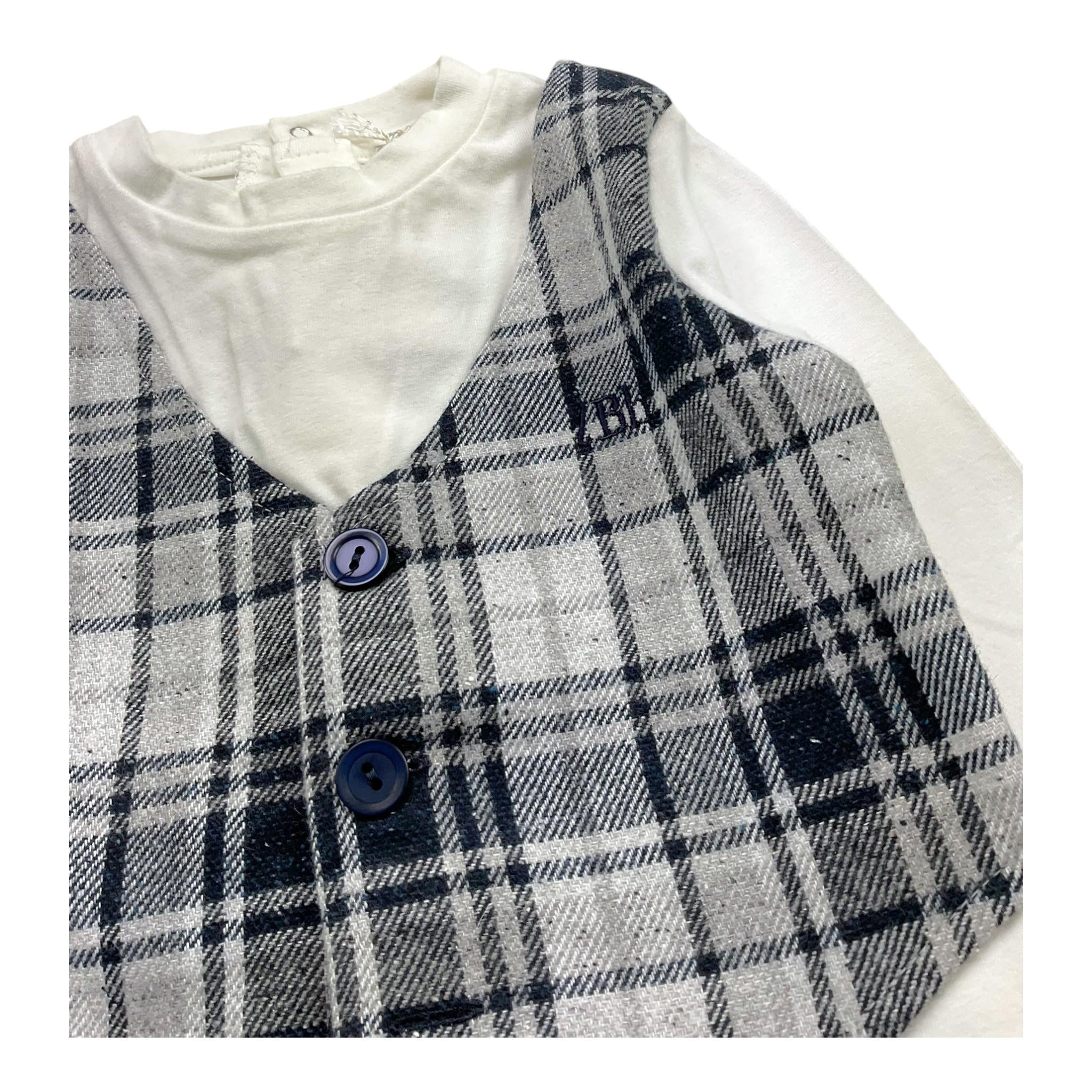 LE BEBE' shirt girocollo tinta unita con gilet integrato Bianco per Neonato LBB4386 BIANCO LE BEBE'