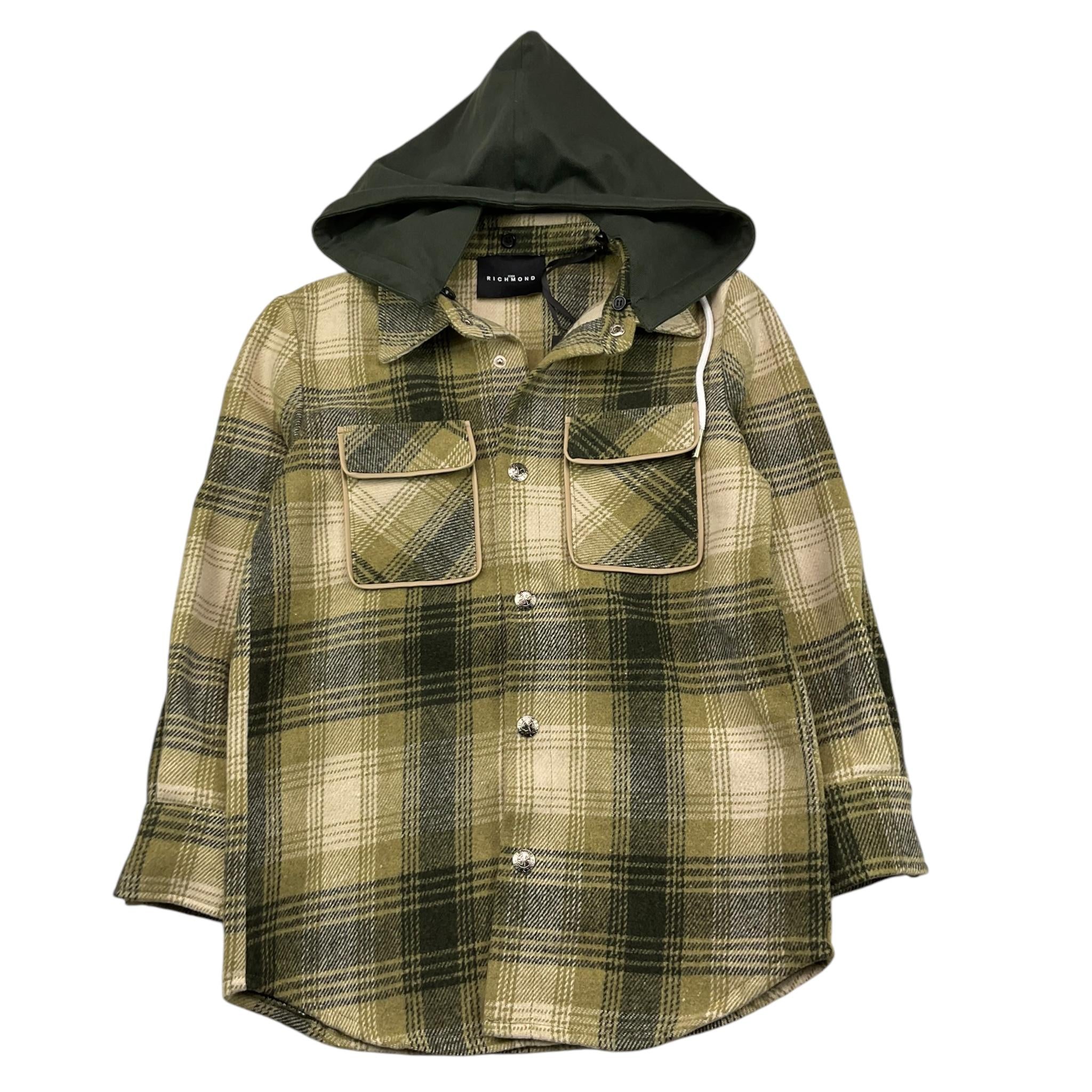 JOHN RICHMOND camicia manica lunga stampa fantasia con cappuccio Verde per Bambino RBA25067CA VERDE JOHN RICHMOND