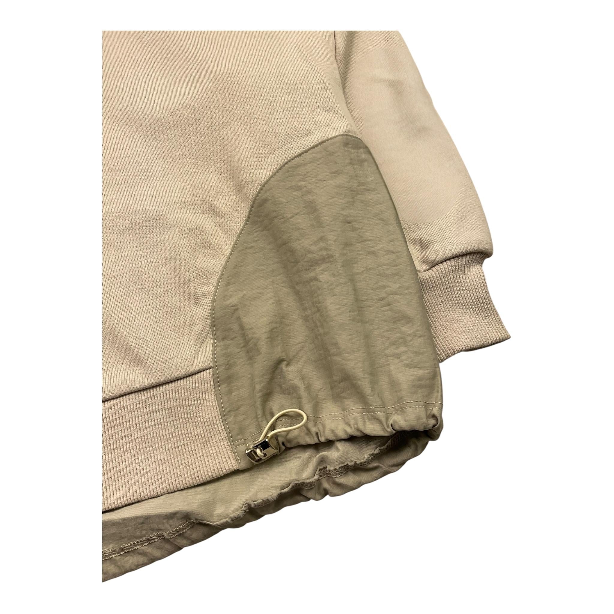 PLEASE felpa chiusa con cappuccio tinta unita Beige per Bambina LM33040G66 BEIGE PLEASE