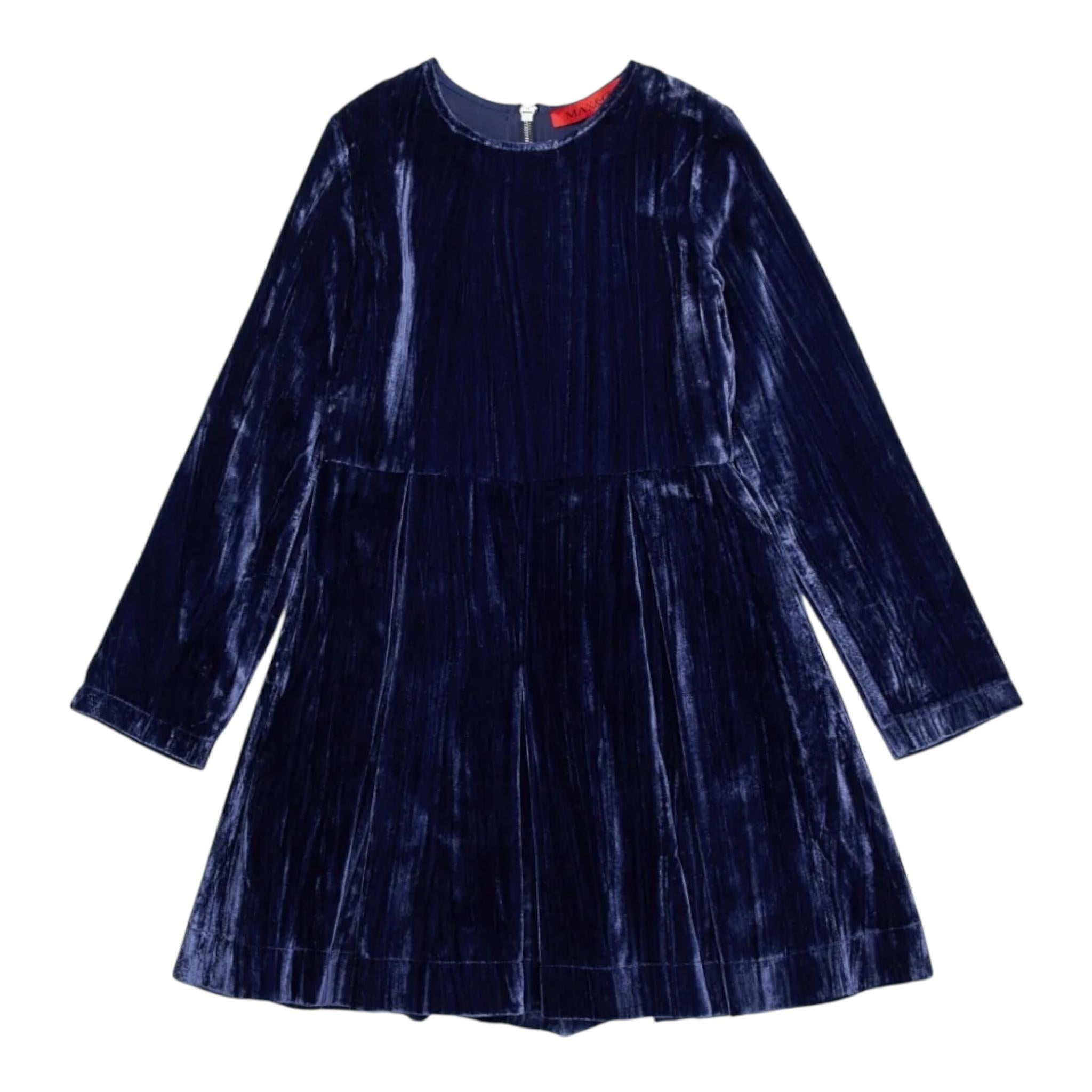 MAX&Co. tuta intera manica lunga in velluto Blu per Bambina MX0049 BLU MAX&Co.