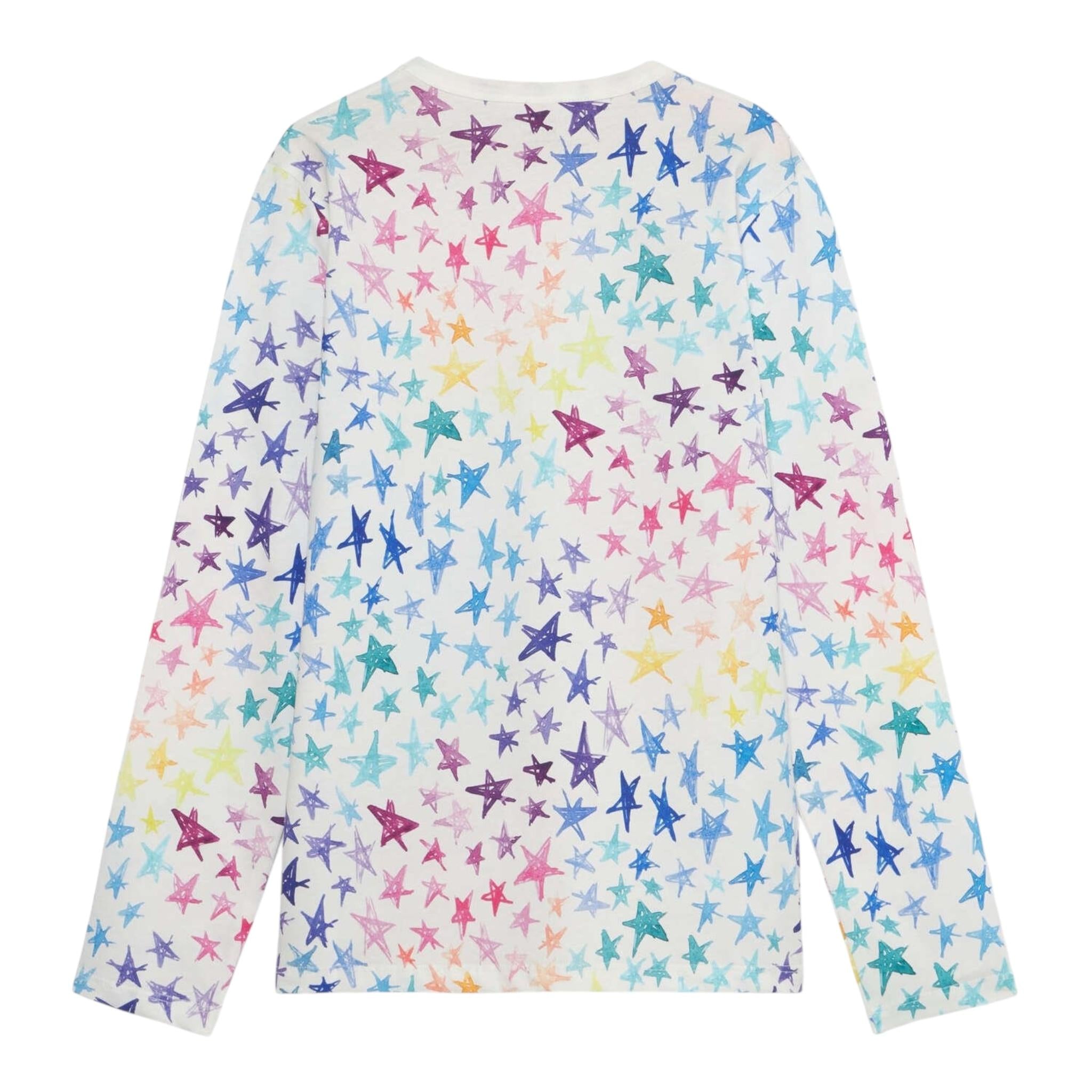 STELLA McCARTNEY shirt girocollo tinta unita fantasia stelle Bianco per Bambina TT8B30J BIANCO STELLA McCARTNEY