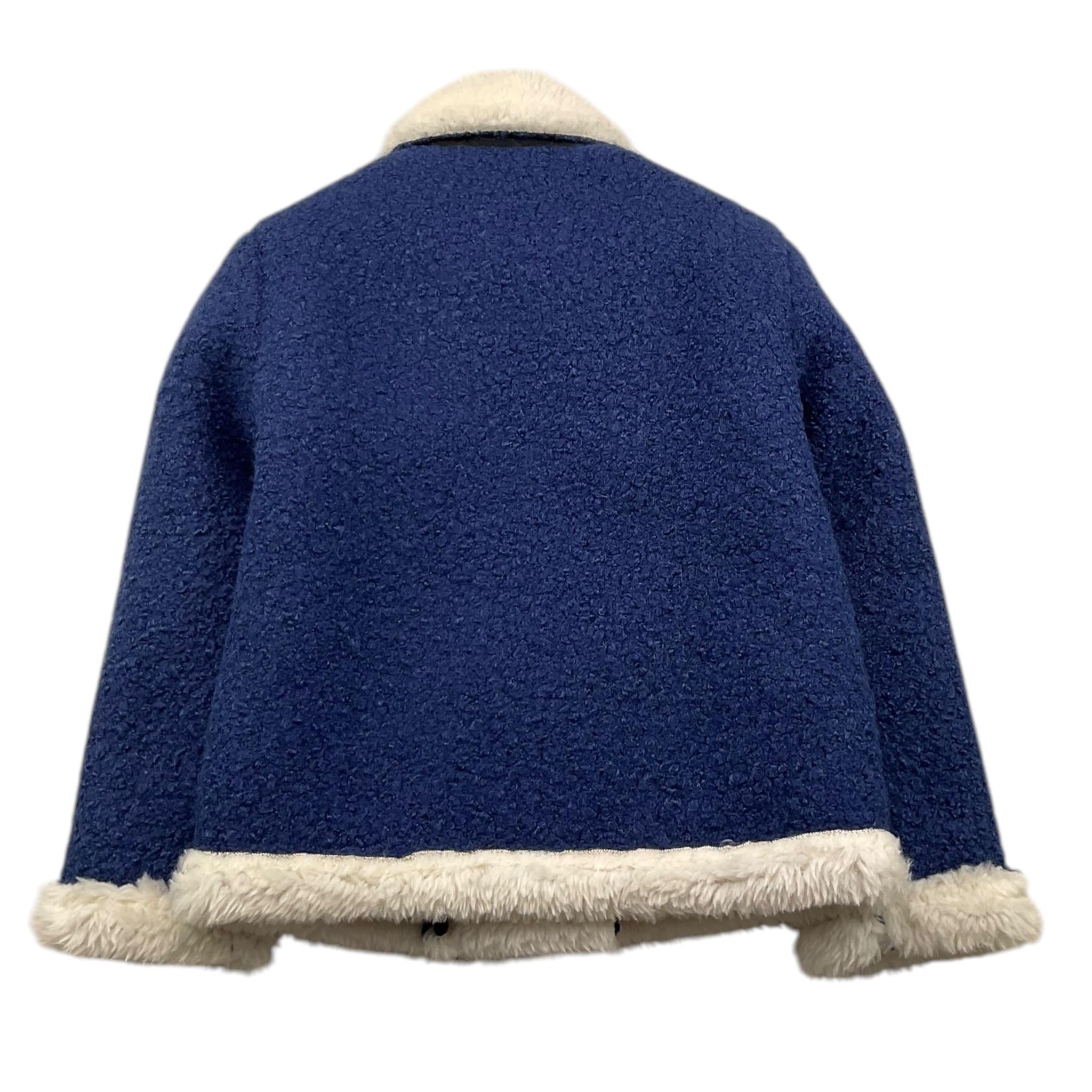TRUSSARDI montone tinta unita con pelliccia Blu per Bambina TGA25032GB BLU TRUSSARDI