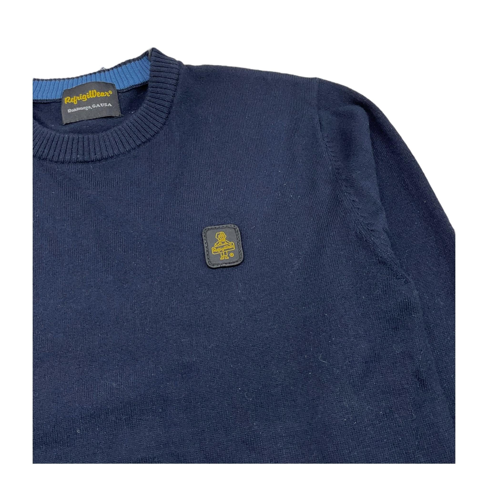 REFRIGIWEAR maglia girocollo tinta unita con logo Blu per Bambino RW747 BLU REFRIGIWEAR