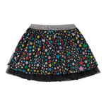 STELLA McCARTNEY gonna tinta unita in tulle con stampa Nero per Bambina TV7B21 NERO STELLA McCARTNEY