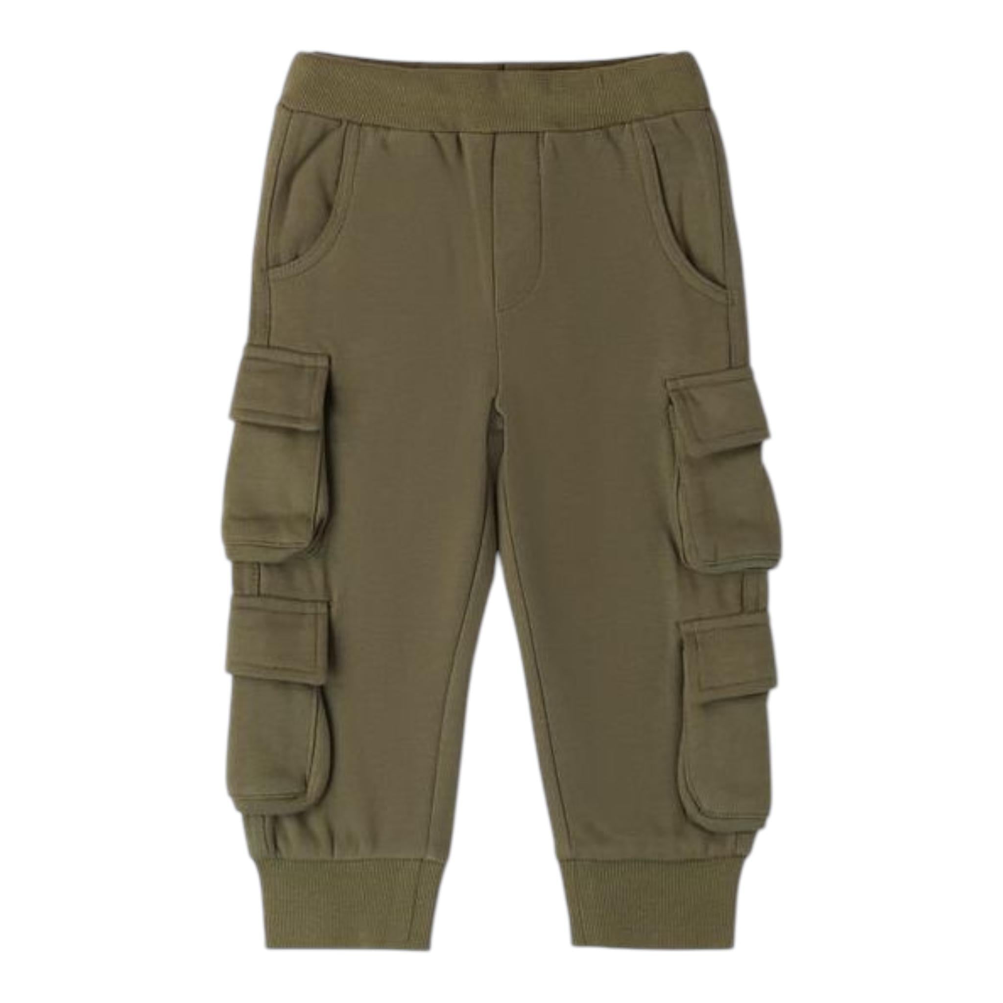 SARABANDA pantalone modello tuta tinta unita con elastico in vita Verde per Bambino A170J VERDE SARABANDA