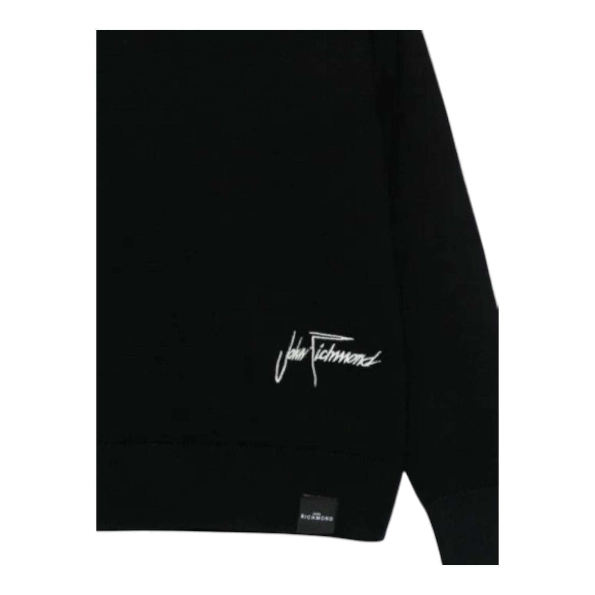 JOHN RICHMOND maglia girocollo tinta unita con stampa logo Nero per Bambino RBA24066MAX NERO JOHN RICHMOND
