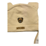 MOSCHINO set cappello-bavetta tinta unita Sabbia per Neonato NDKE SABBIA MOSCHINO