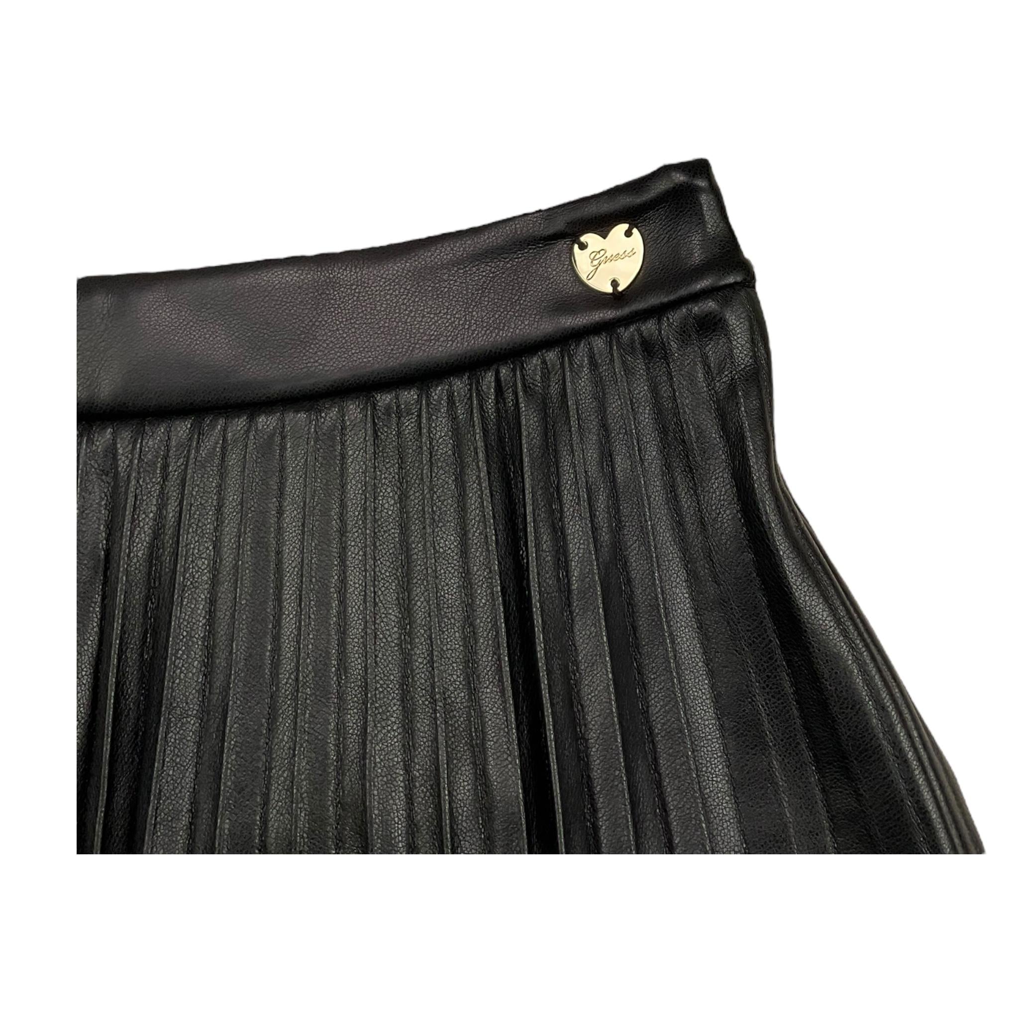 GUESS gonna tinta unita in similpelle Nero per Bambina J4YD10WE8D0 NERO GUESS