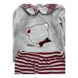 LE BEBE' completo 2pz maglia-ghettina bicolore con fantasia Grigio per Neonata LBG6124 GRIGIO LE BEBE'