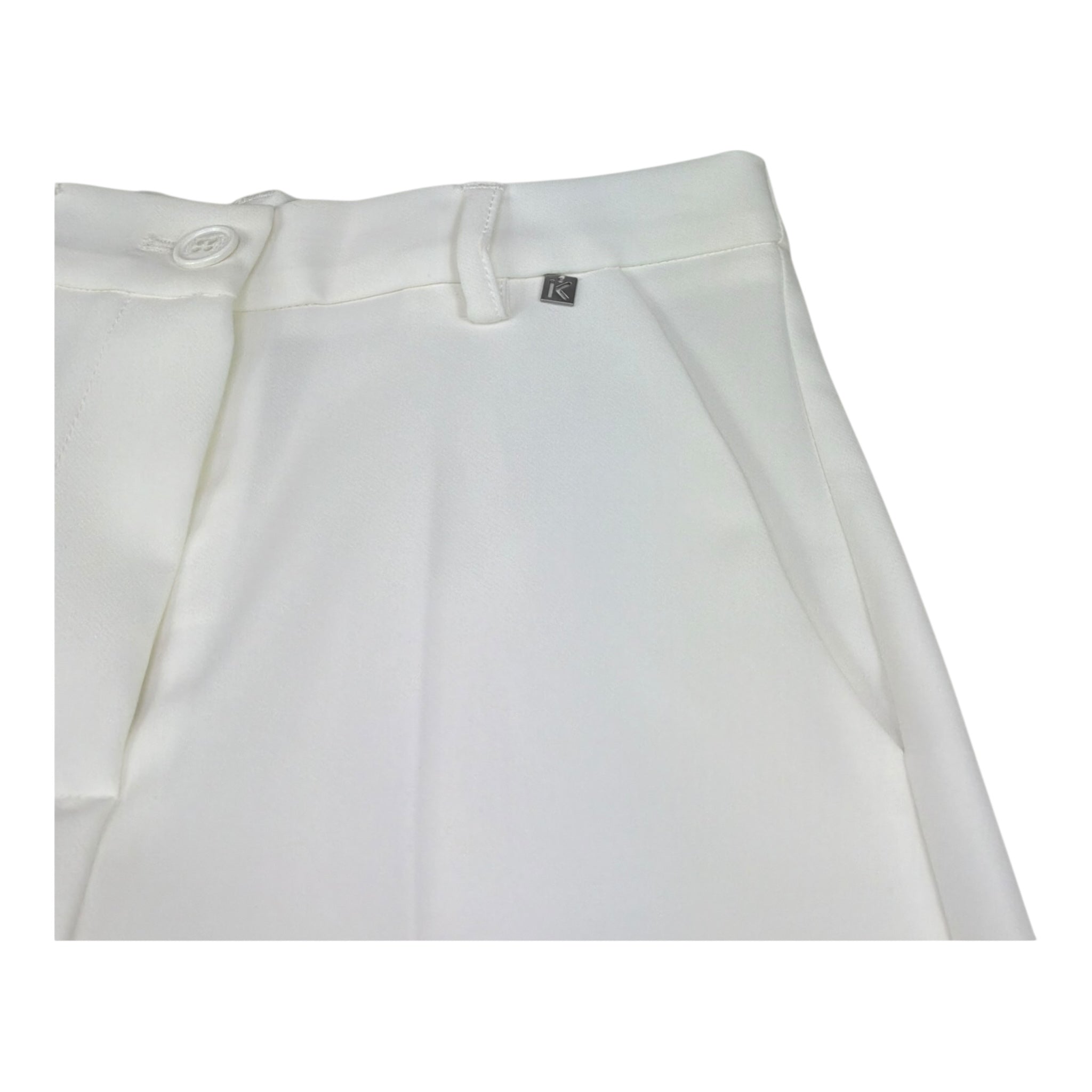 Kocca Pantalone Tinta Unita Modello Palazz per Bambina BUTLARO BIANCO Kocca 