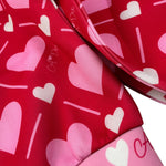 A Dee Felpa tinta unita con Zip E Stampa Cuori Fuxia per Bambina W251301 FUXIA A DEE 